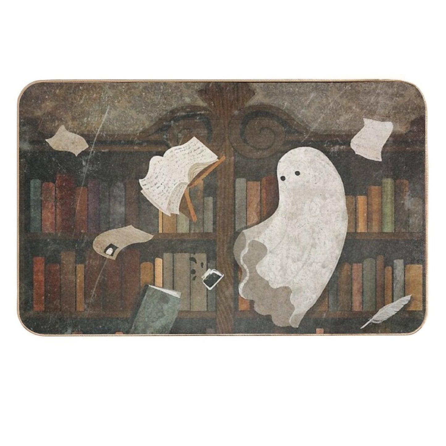 There's A Poltergeist in The Library Again... Dirt-Trapping Bath Mat
