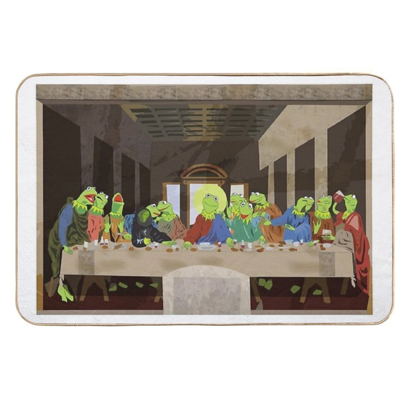 Kermit's Last Supper Anti-Trip Bath Mat