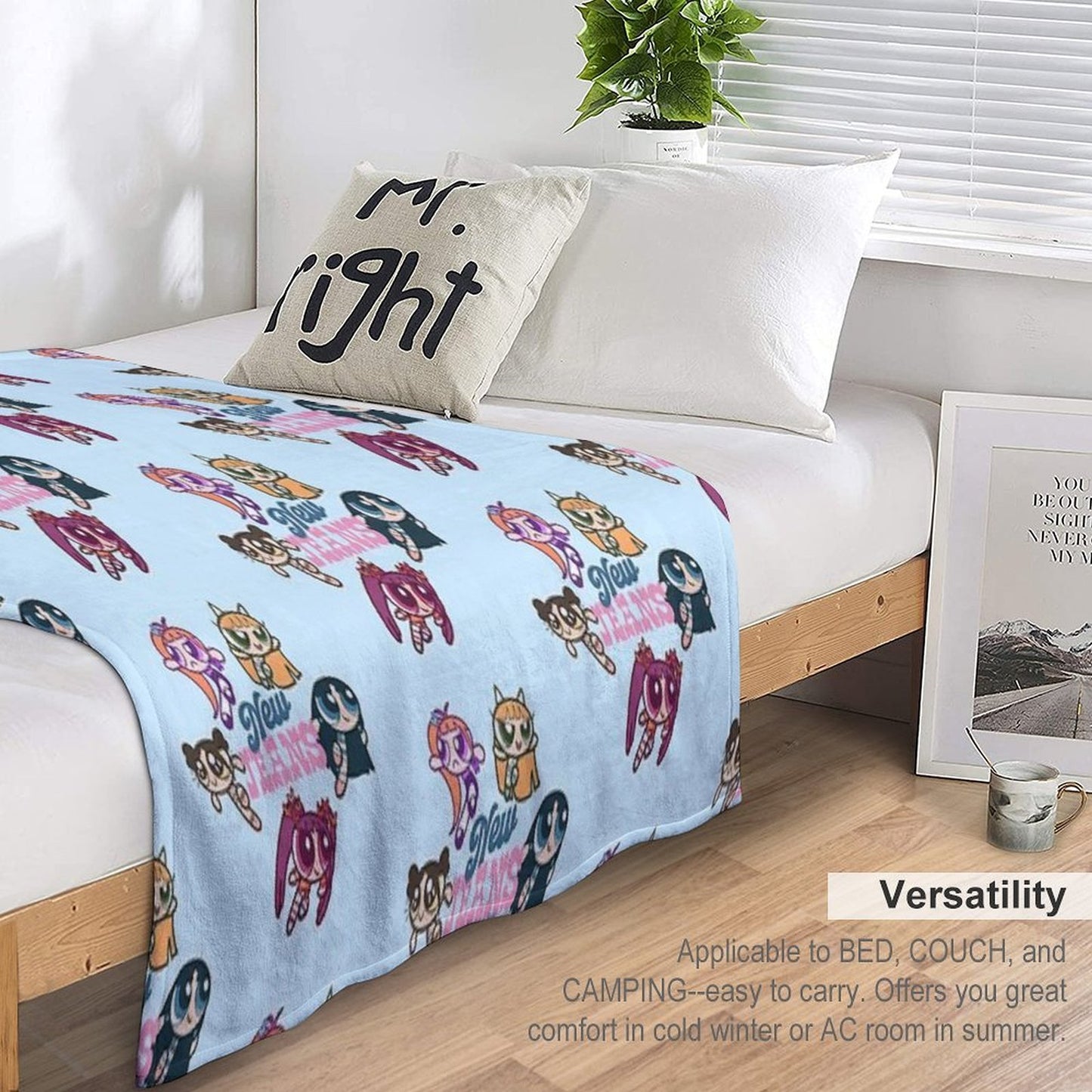 NewJeans Powerpuff Girls Lightweight Throw Blanket