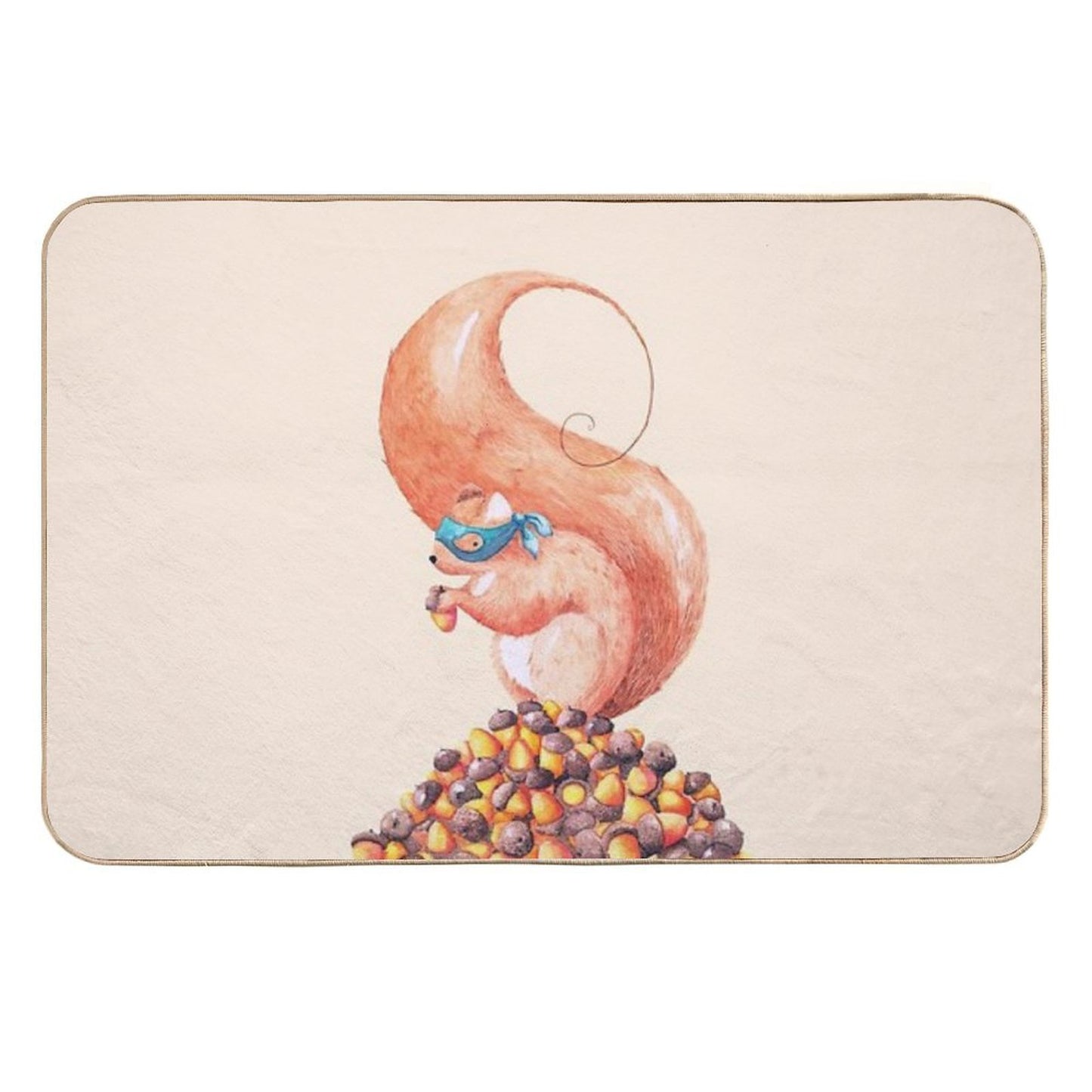 The Bandit Squirrel Slip-Resistant Bath Mat