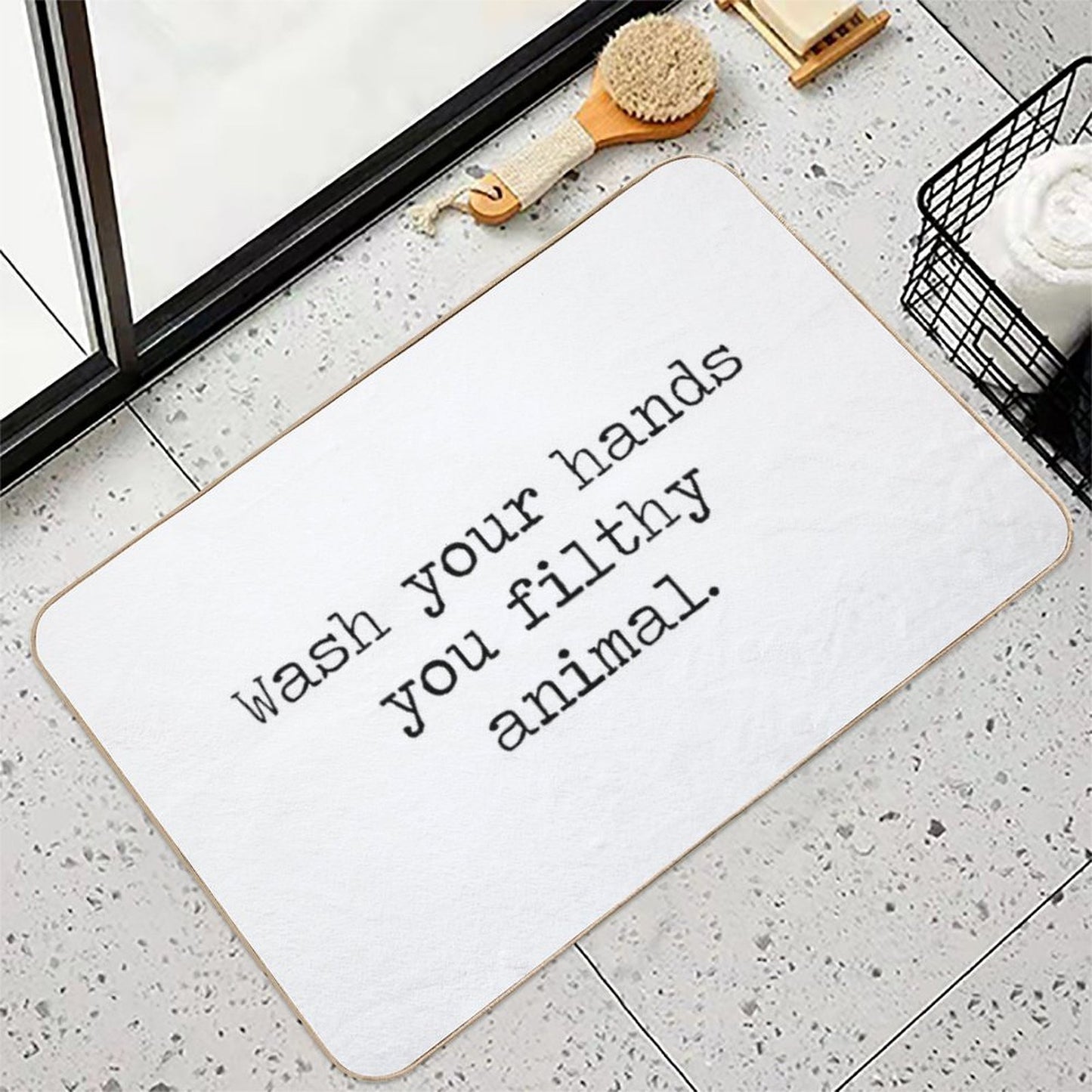 Wash Your Hands You Filthy Animal Rapid-Drying Bath Mat