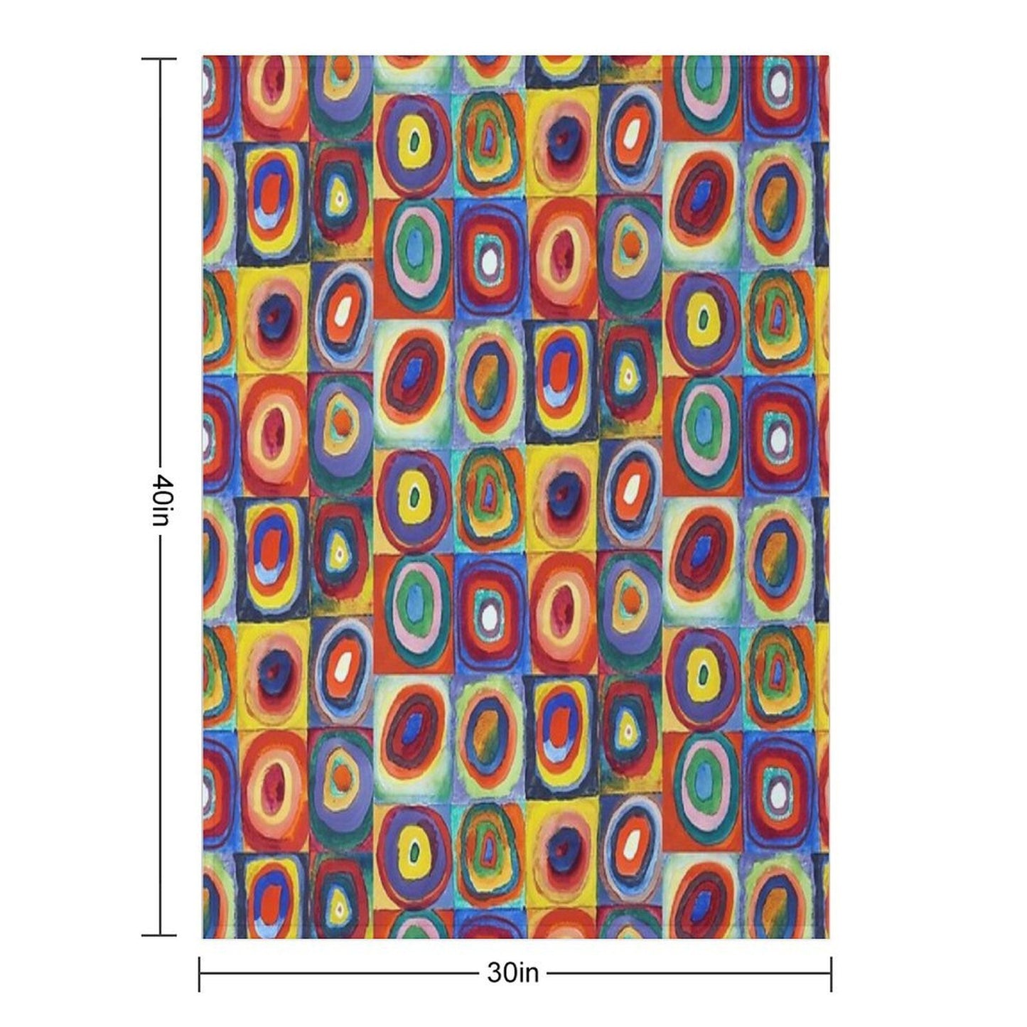Wassily Kandinsky - Color Study, Squares with Concentric Circles - Bauhaus Art Quick-dry Throw Blanket