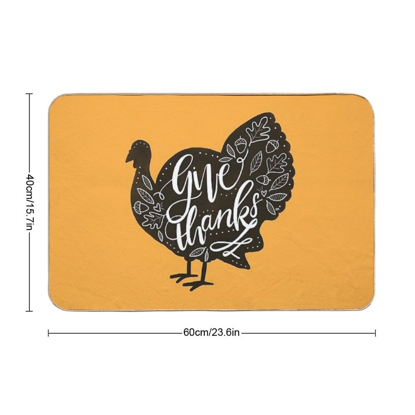 Give Thanks Turkey Versatile Bath Mat