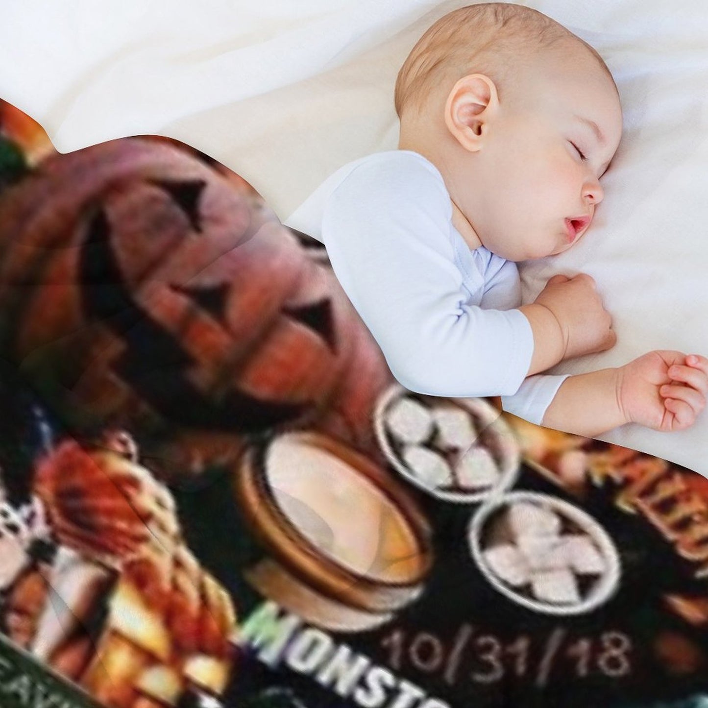 Halloween Collage Durable Throw Blanket