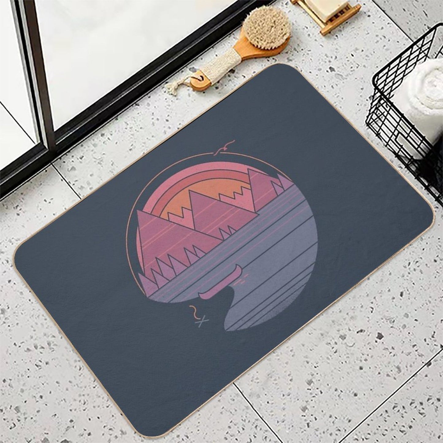 The Mountains Are Calling Long-Lasting Bath Mat