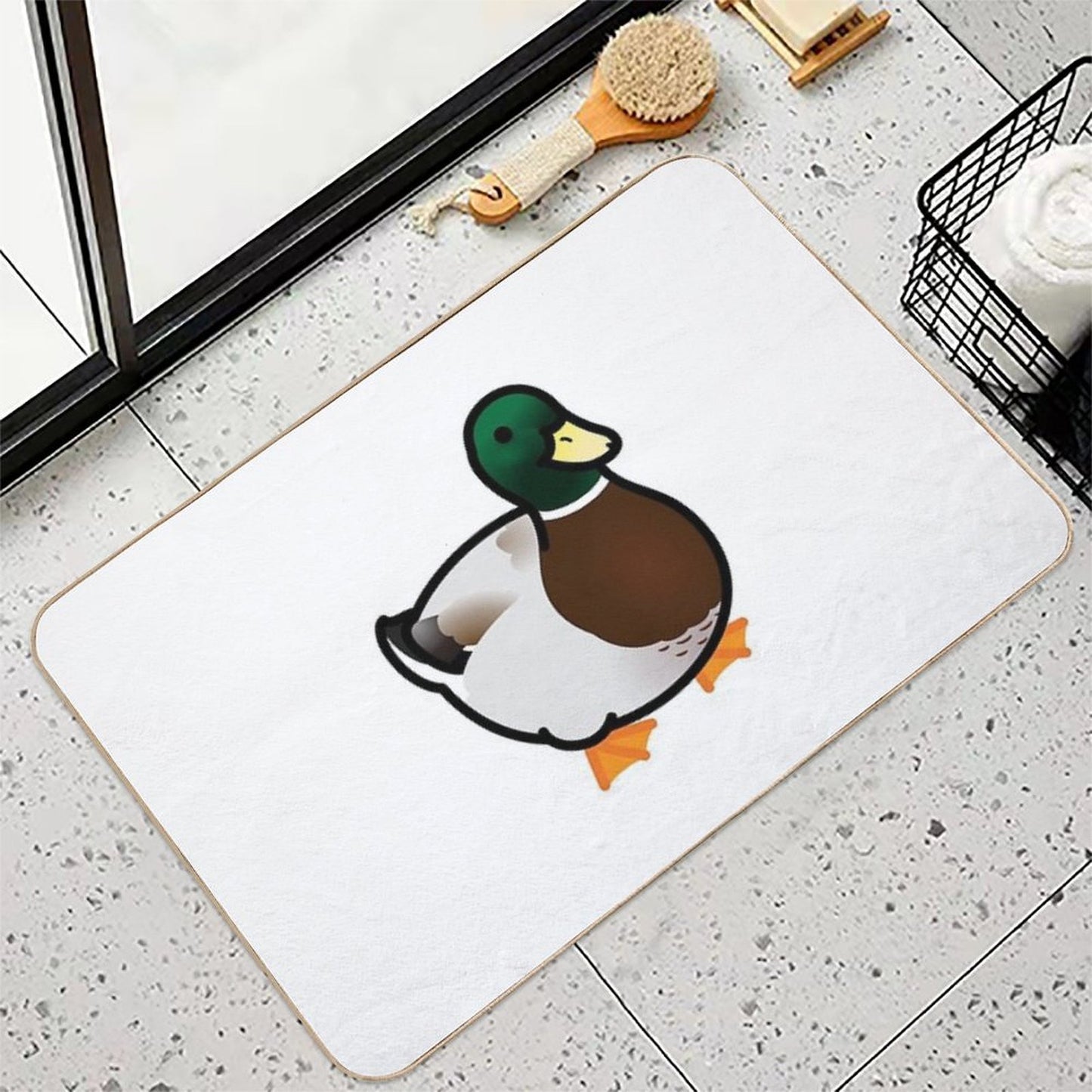 Chubby Mallard Duck Non-Slip Bath Mat