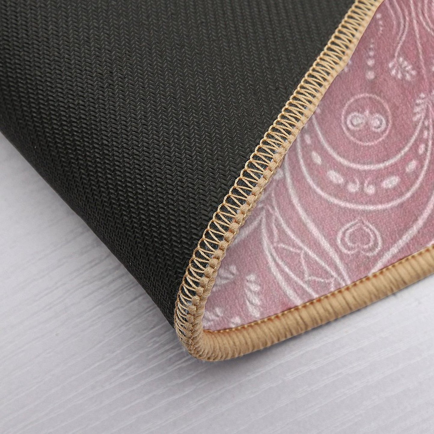 Boho Rose Gold Mandala Non-Slip Bath Mat