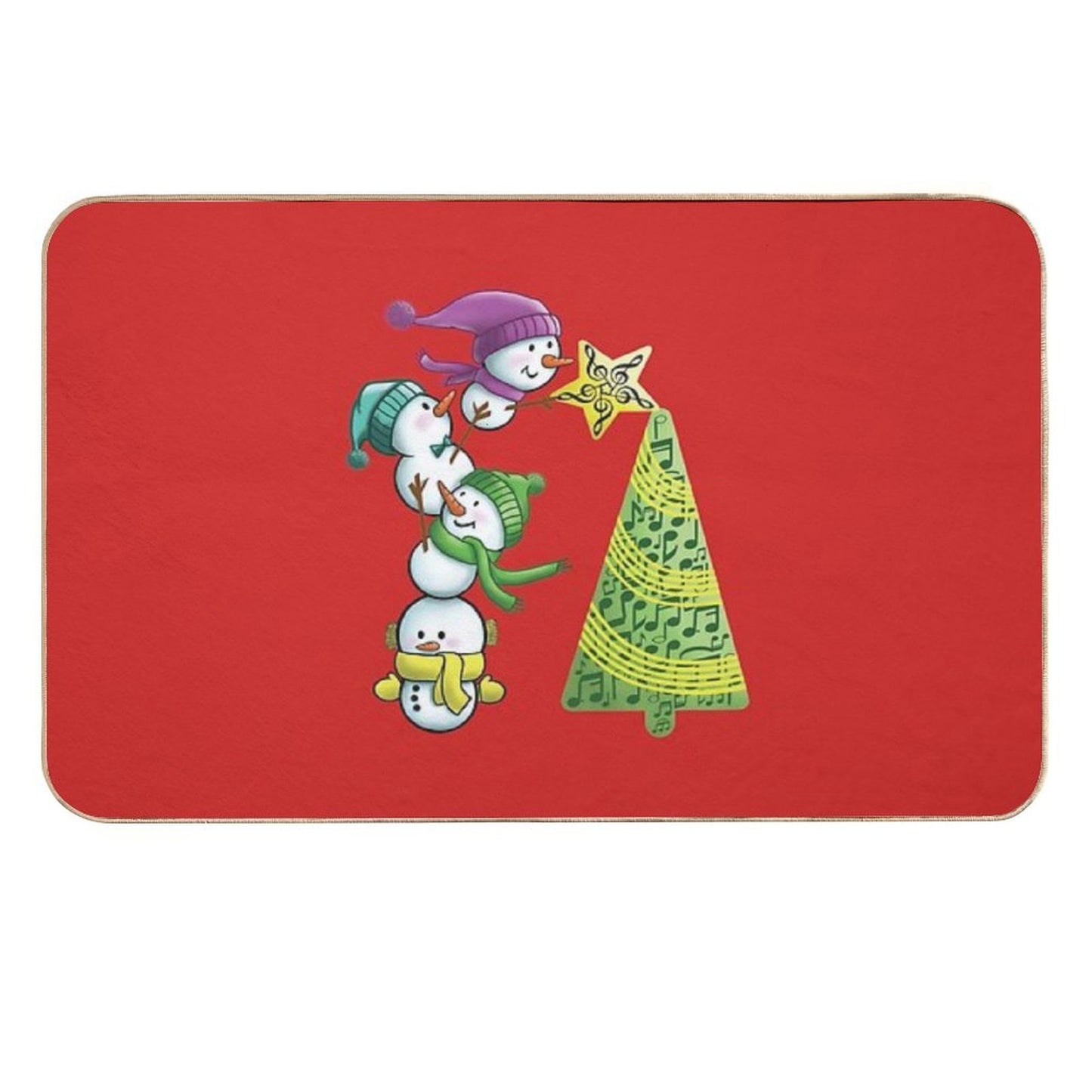 Musical Christmas Dirt-Trapping Bath Mat