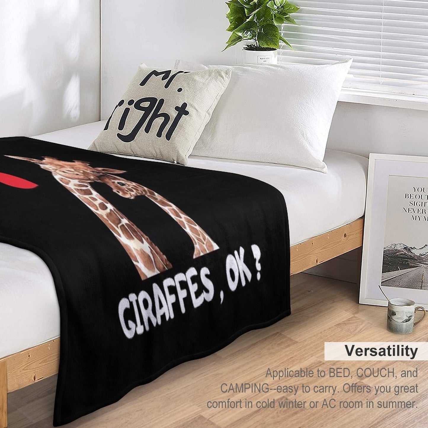 I Just Really Love Giraffes Premium Throw Blanket