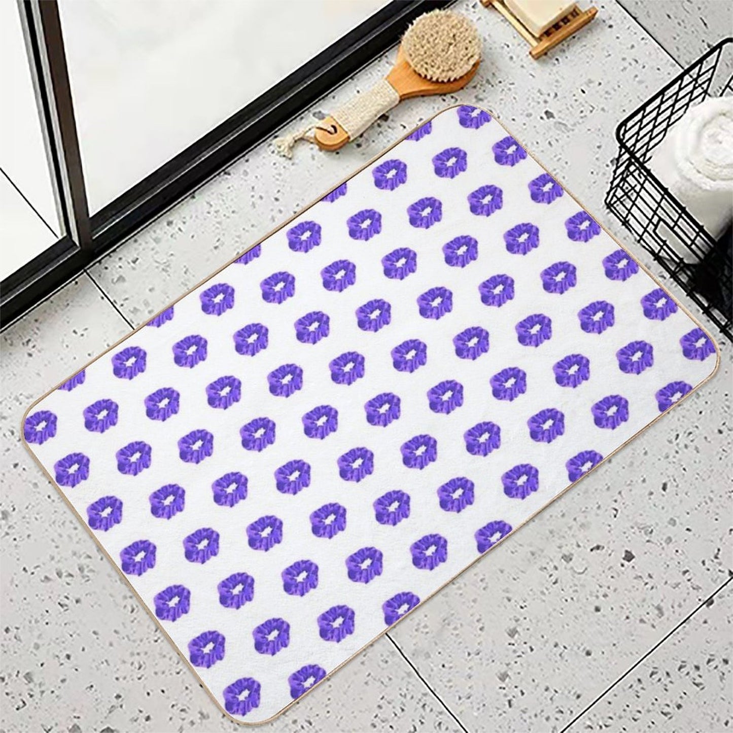 Purple Scrunch Easy Maintenance Bath Mat