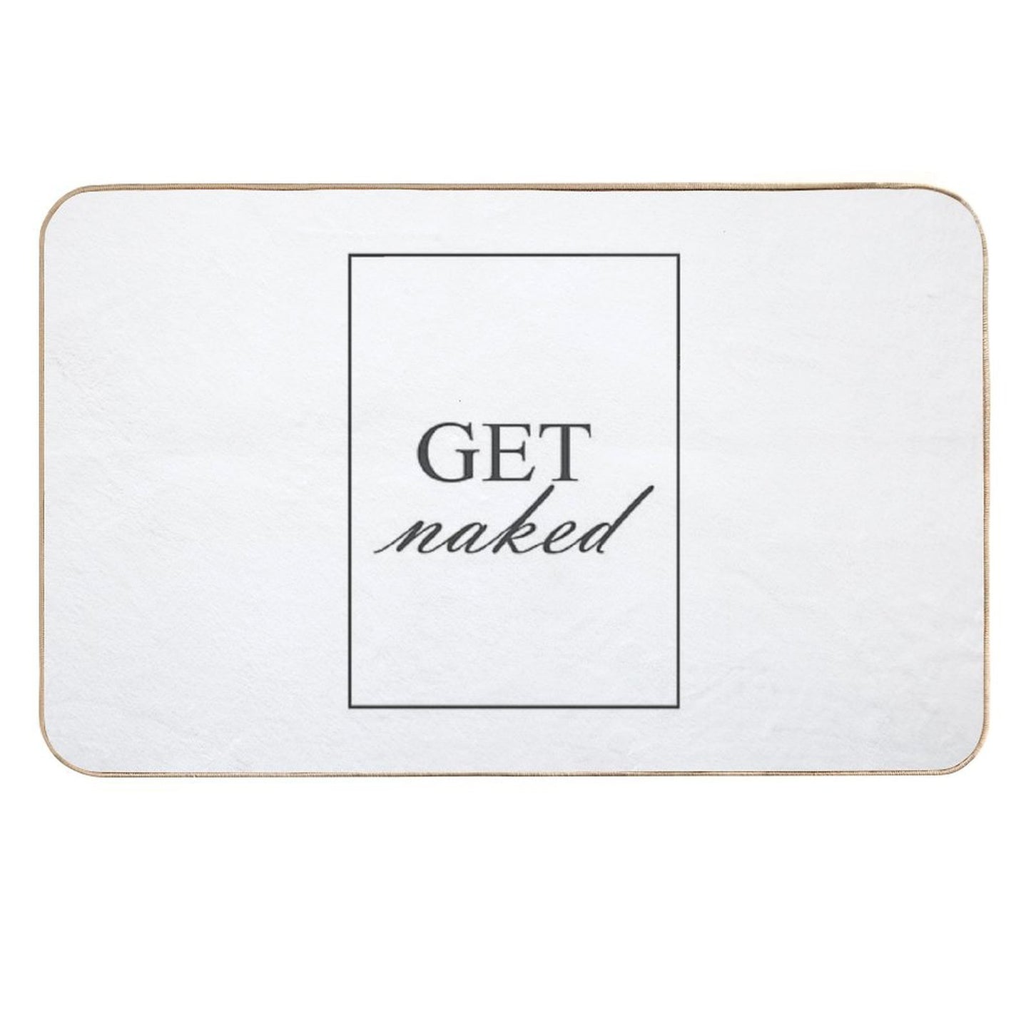 Get Naked 255 Watercolor Map Yoga Quote Definition Slip-Resistant Bath Mat