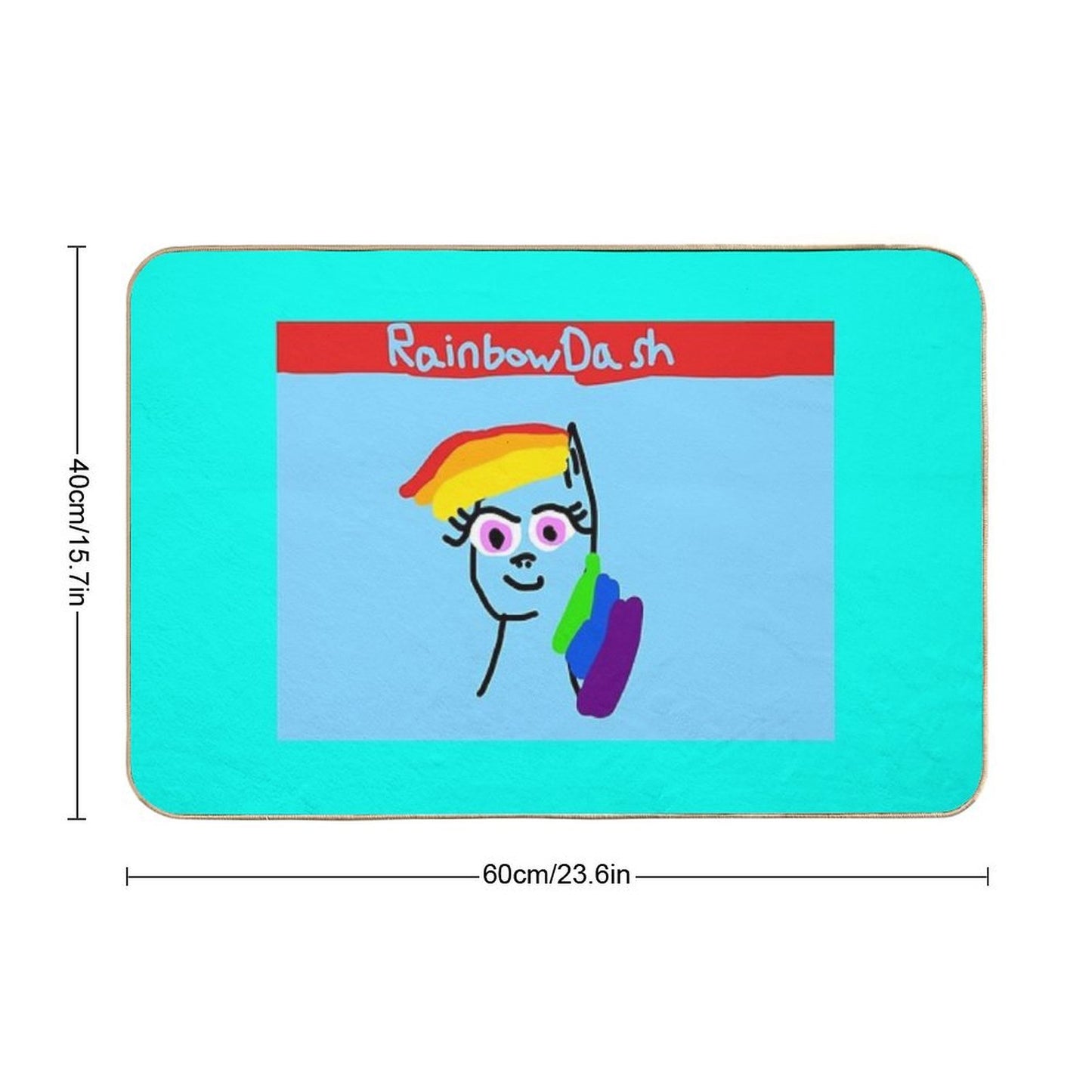 Rainbow Dash The Pegasis Odorless Bath Mat