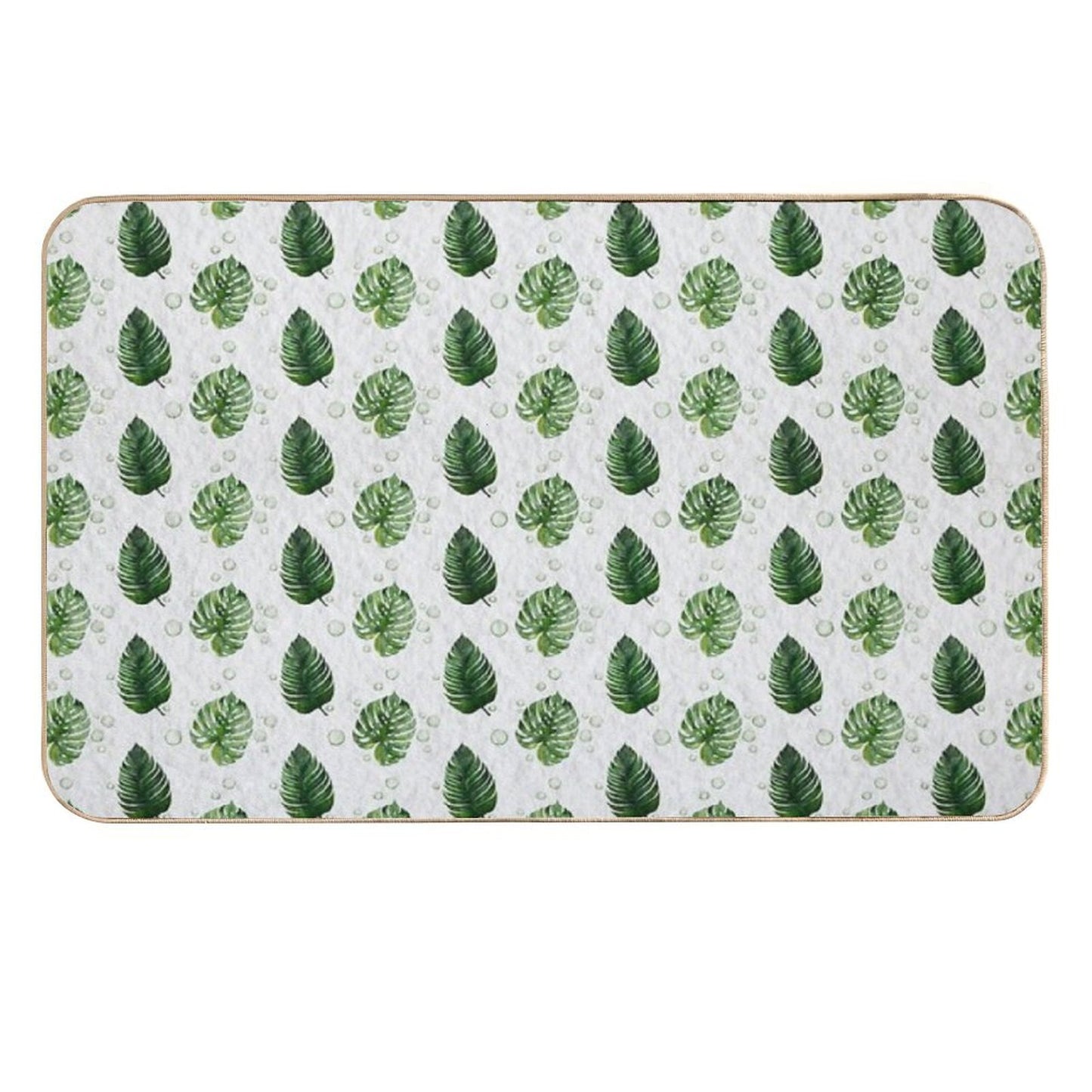 Watercolour Leaves Anti-Trip Bath Mat