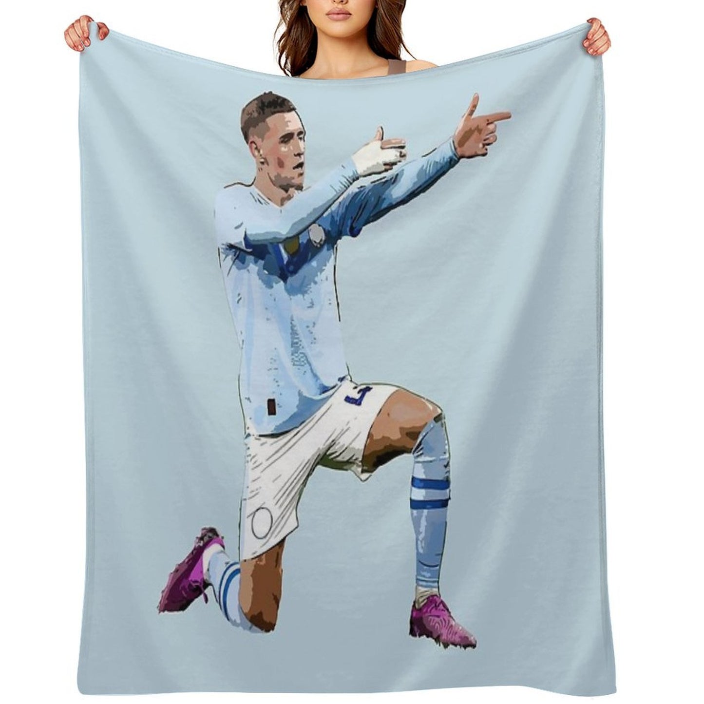 Phil Foden Velvety-soft Throw Blanket