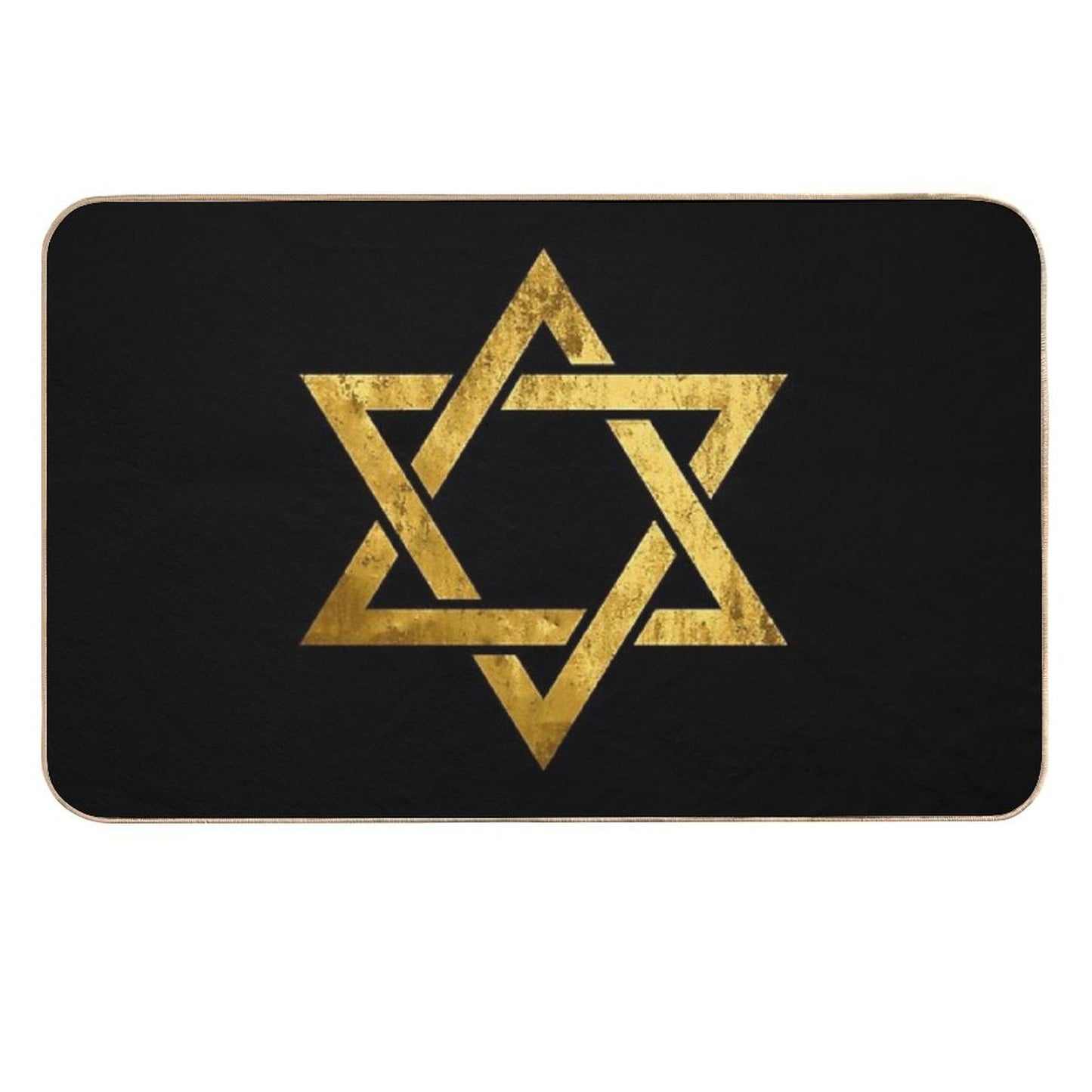 Golden Magen David Repositionable Bath Mat