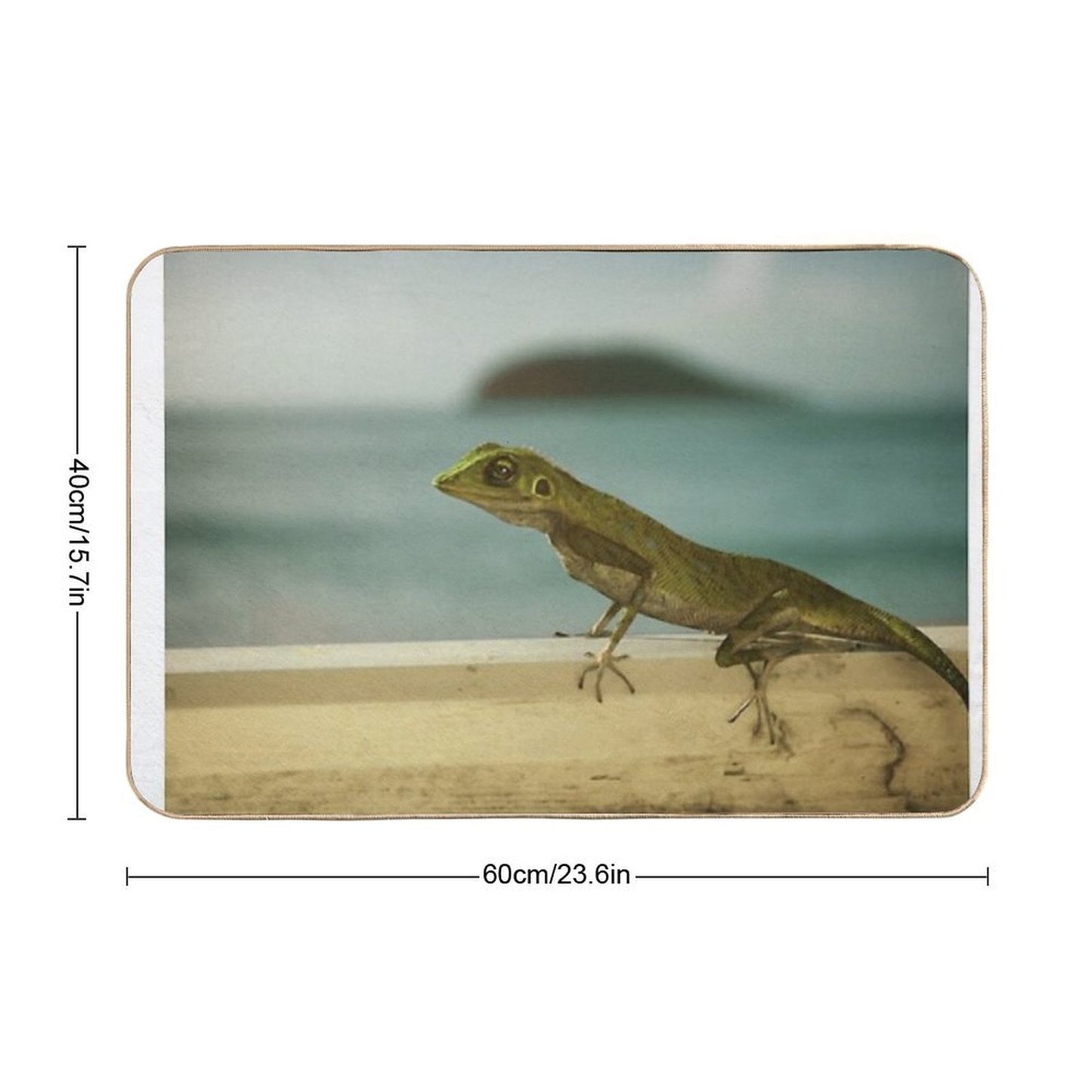 Harry Lizzard BBC Death in Paradise Slip-Resistant Bath Mat
