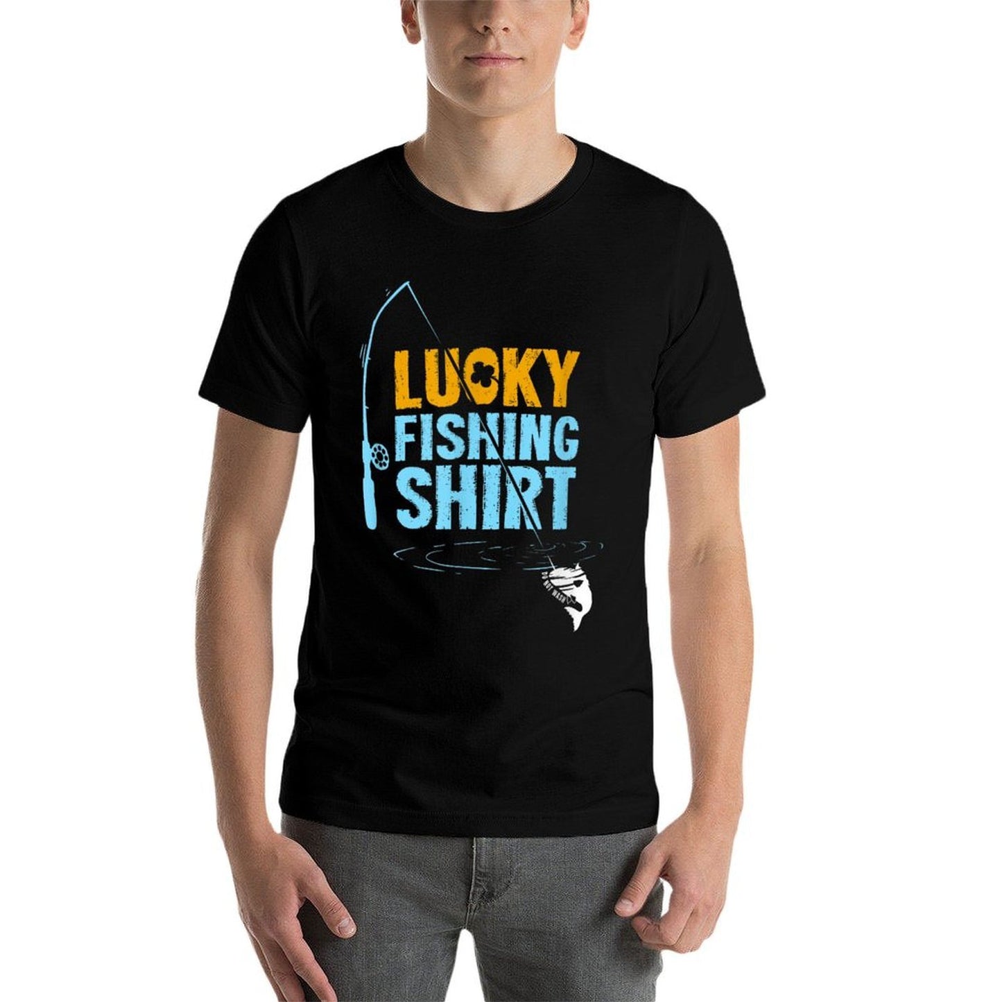 This Is My Lucky Fishing Fishermans Favorite Artwork Durable T-Shirt