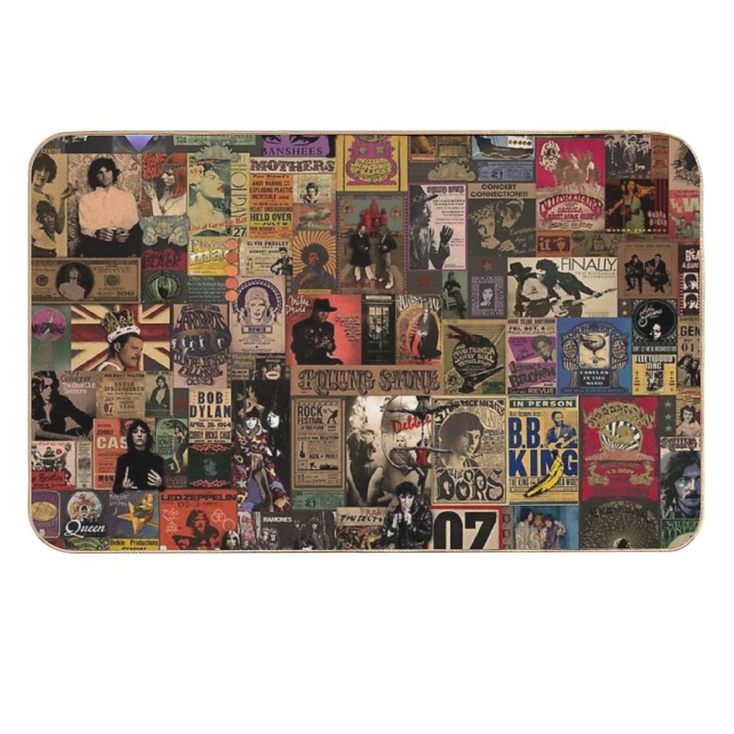 Rock N' Roll Stories II Fade-Resistant Bath Mat