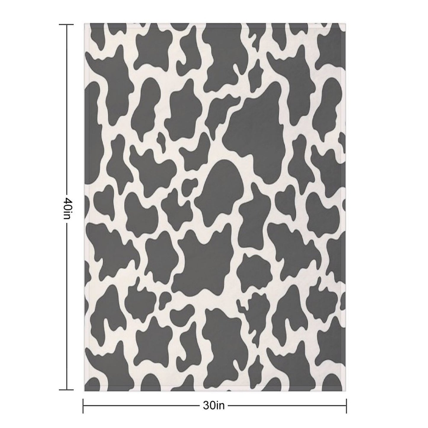 Cow Print Plush Throw Blanket