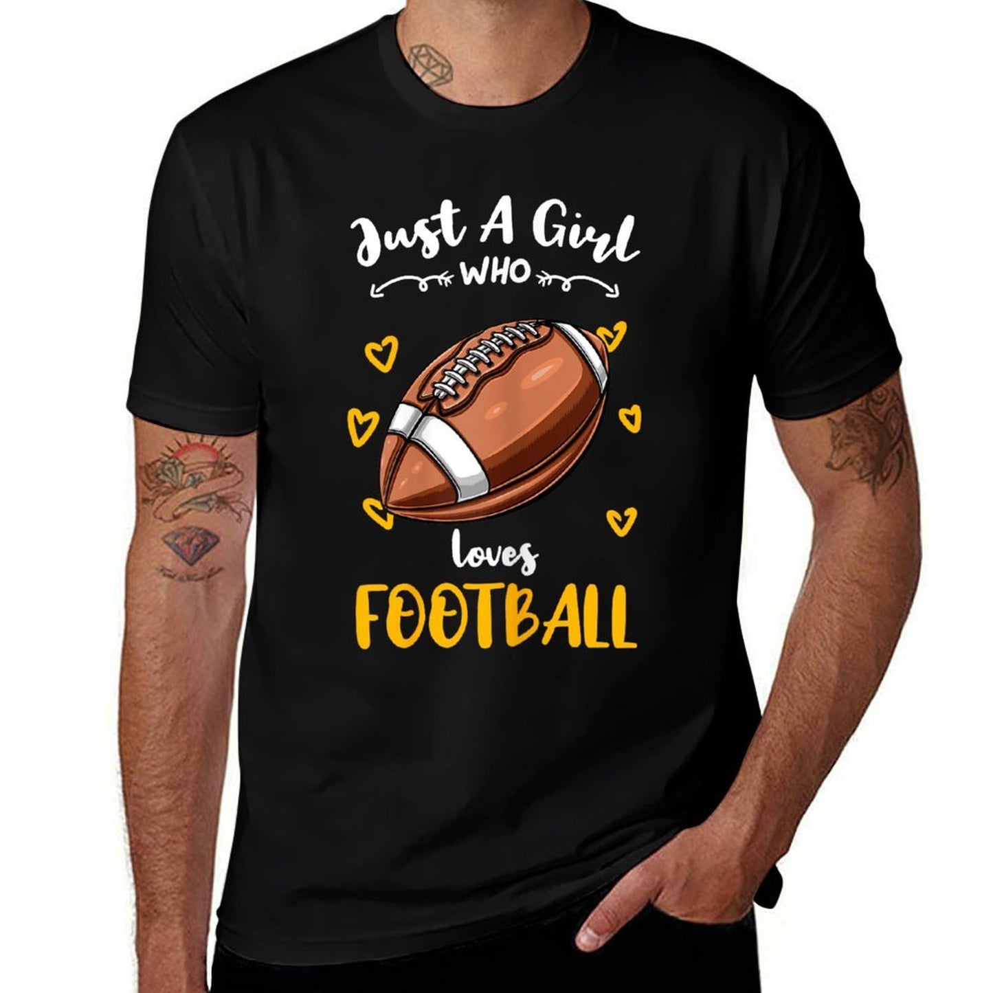 Just A Girl Who Loves Football Wrinkle-resistant T-Shirt