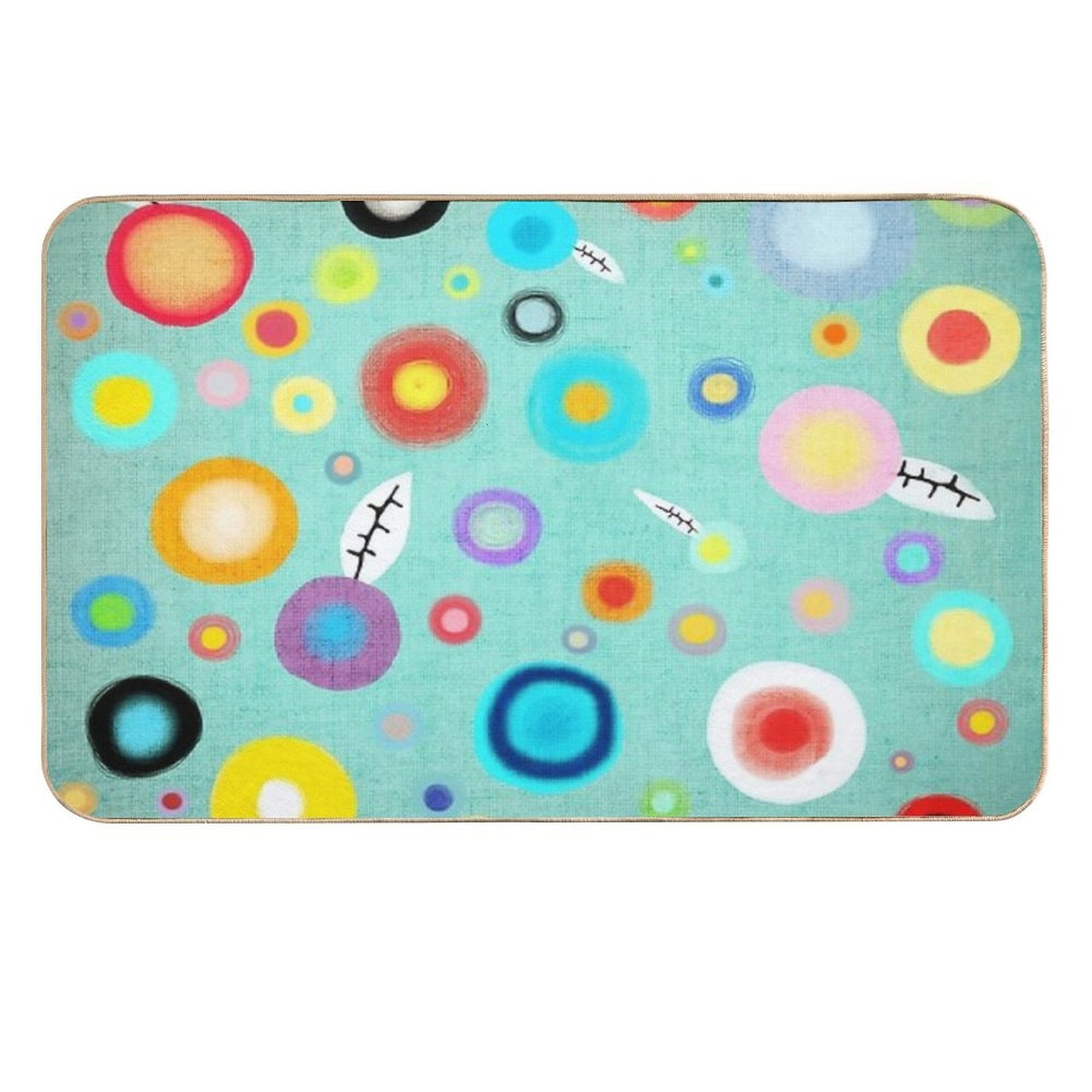 Colorful Happy Circles Eco-Friendly Bath Mat