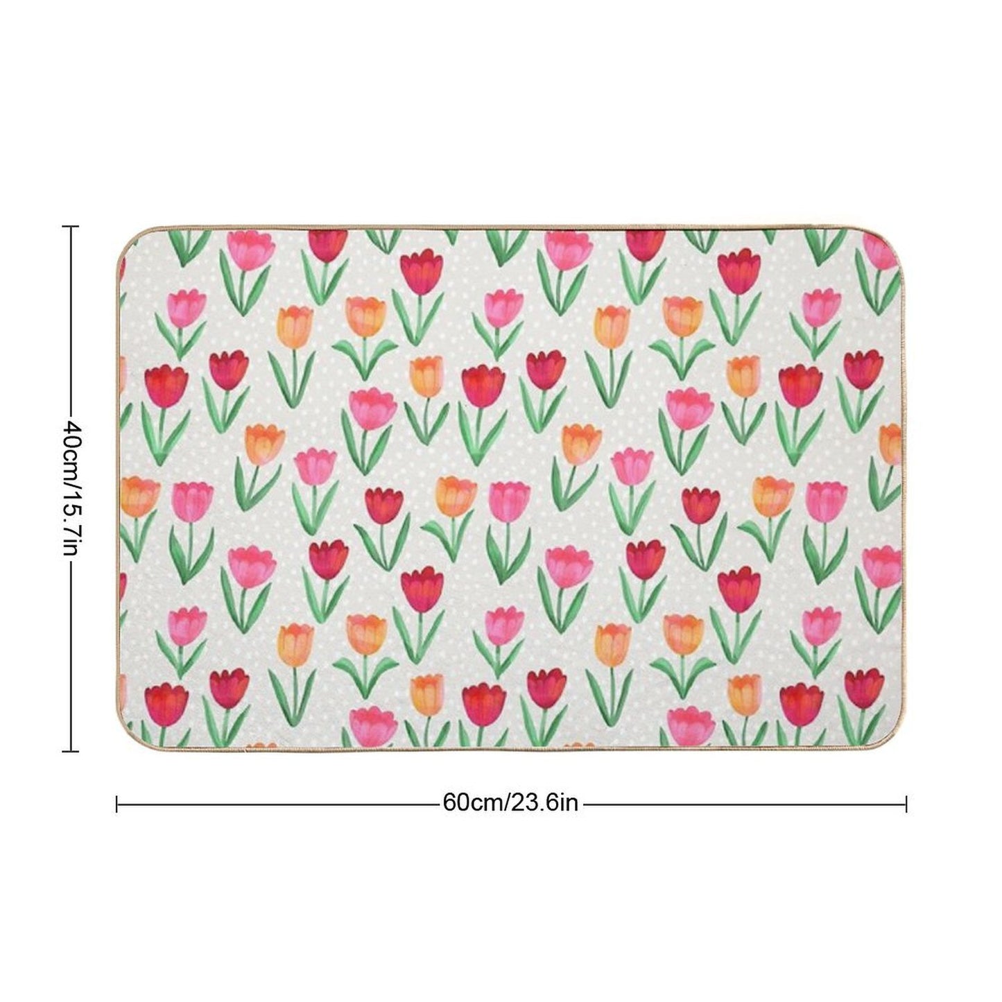Spring Tulips Rapid-Drying Bath Mat