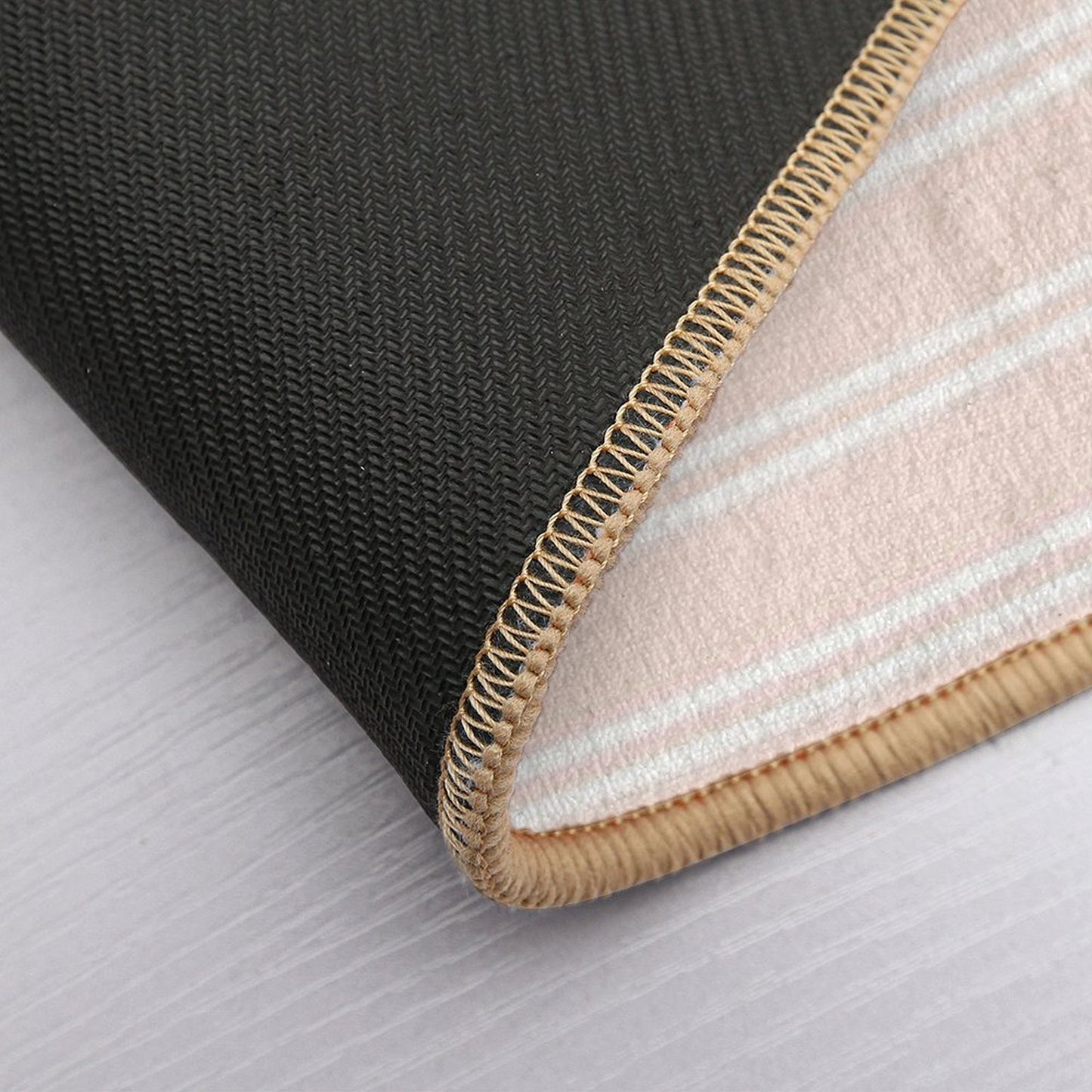 Pink Stripes Long-Lasting Bath Mat