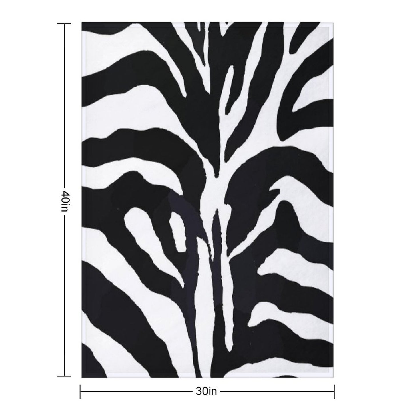 Zebra-pattern-design Travel-friendly Throw Blanket