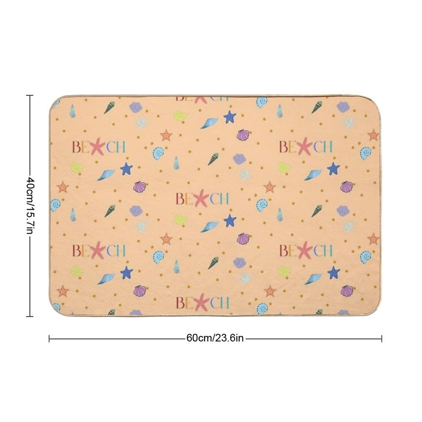 A Day on The Beach Easy Maintenance Bath Mat