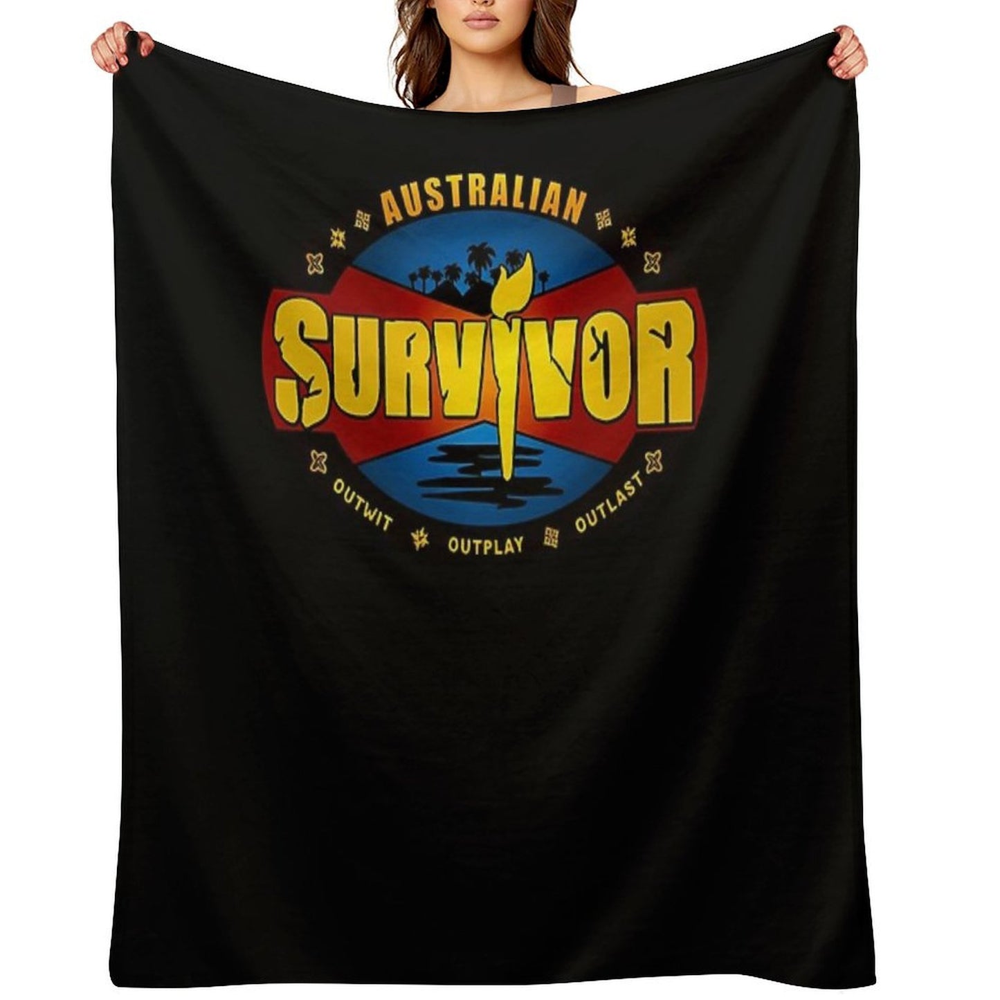 Australian Survivor Outwit Outplay Outlast Shrink-resistant Throw Blanket