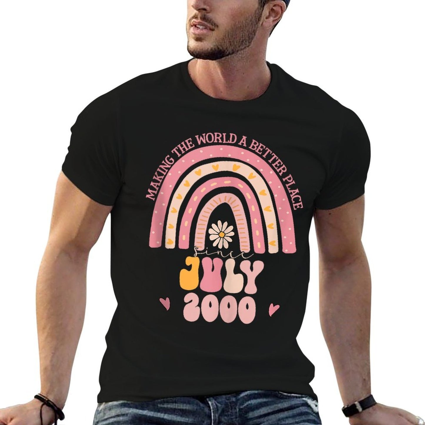 Turning 25 Retro July 2000 25th Birthday for Women Easy-care T-Shirt