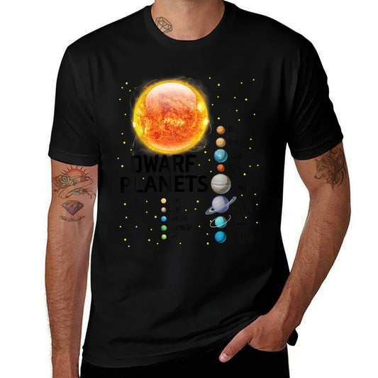 Solar System Planets Outer Space Astronaut Boys Girls Kids  Oversized Silhouette T-Shirt