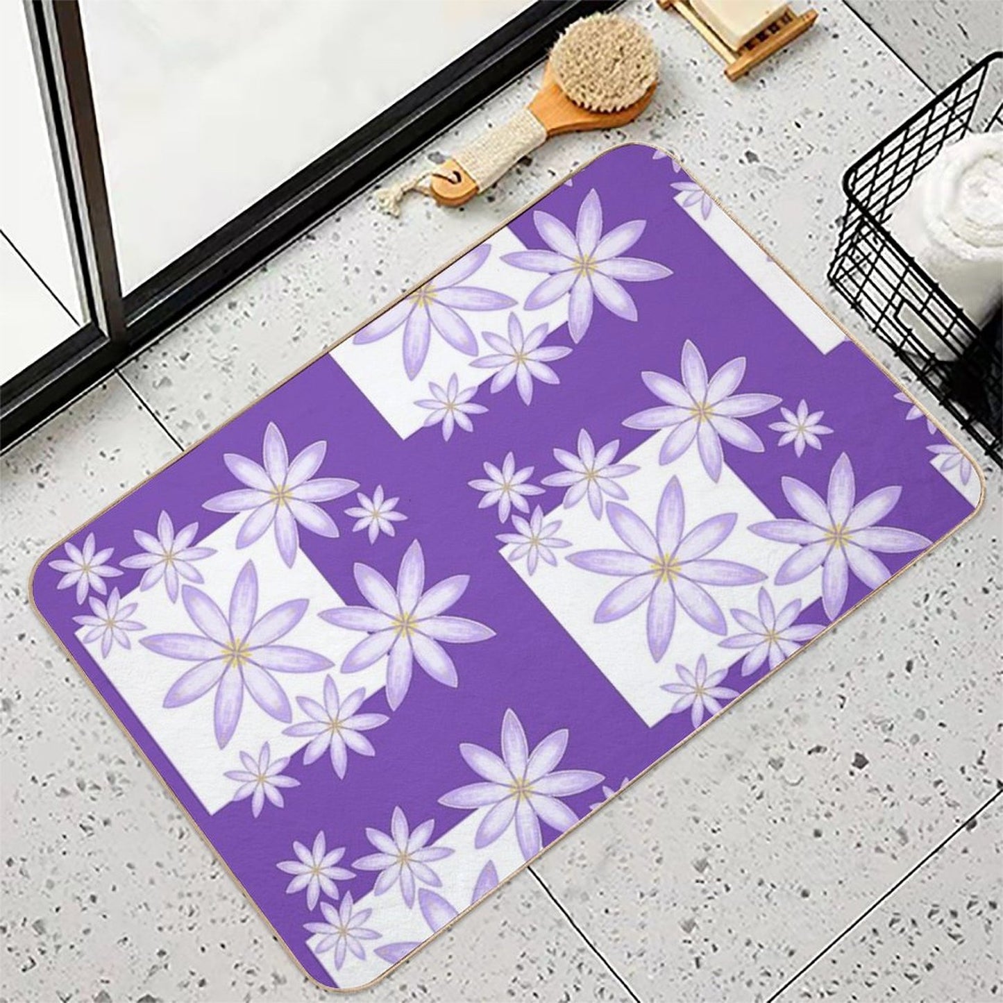 Star Jasmine Slip-Resistant Bath Mat