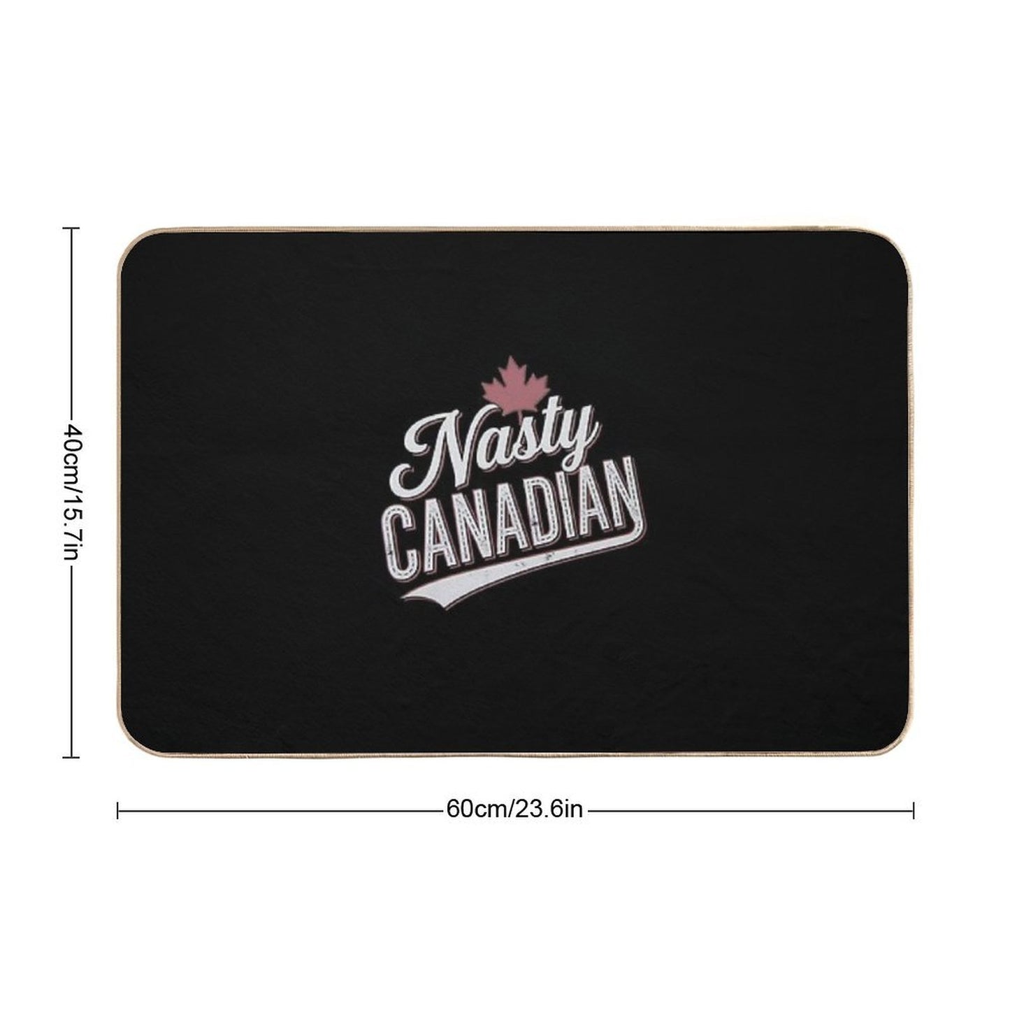 Nasty Canadian Maple Elbows Up True North Strong And Free Fade-Resistant Bath Mat