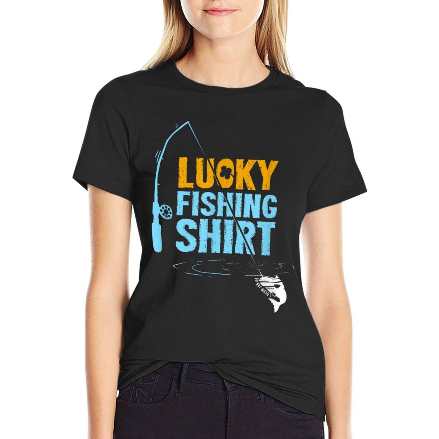 This Is My Lucky Fishing Fishermans Favorite Artwork Durable T-Shirt