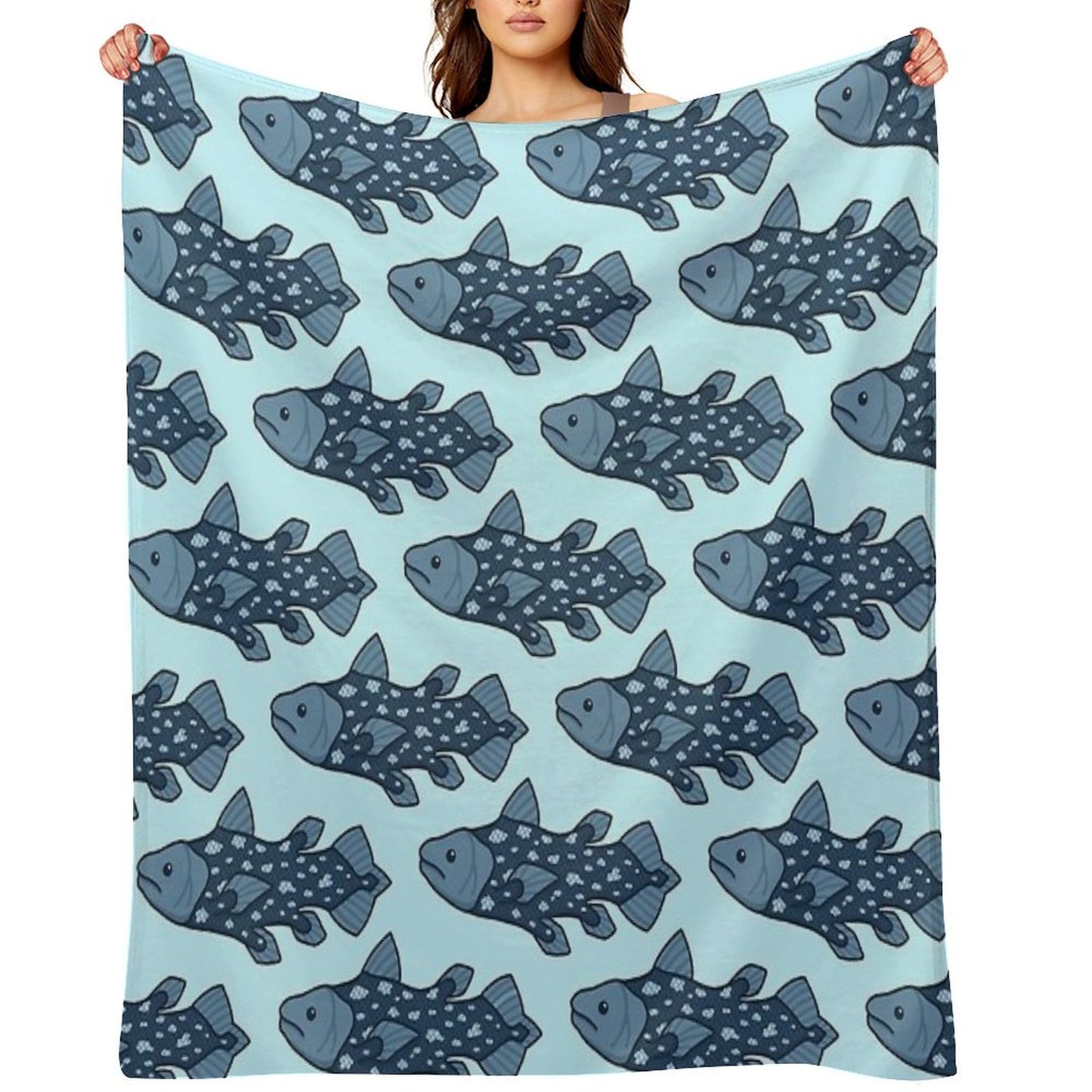 Coelacanth Lightweight Throw Blanket