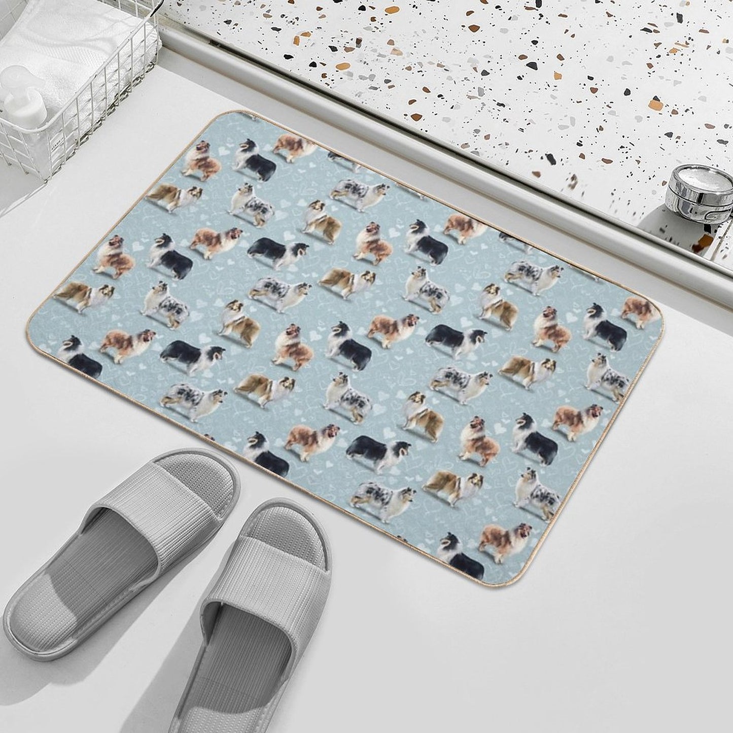 The Rough Collie Absorbent Bath Mat