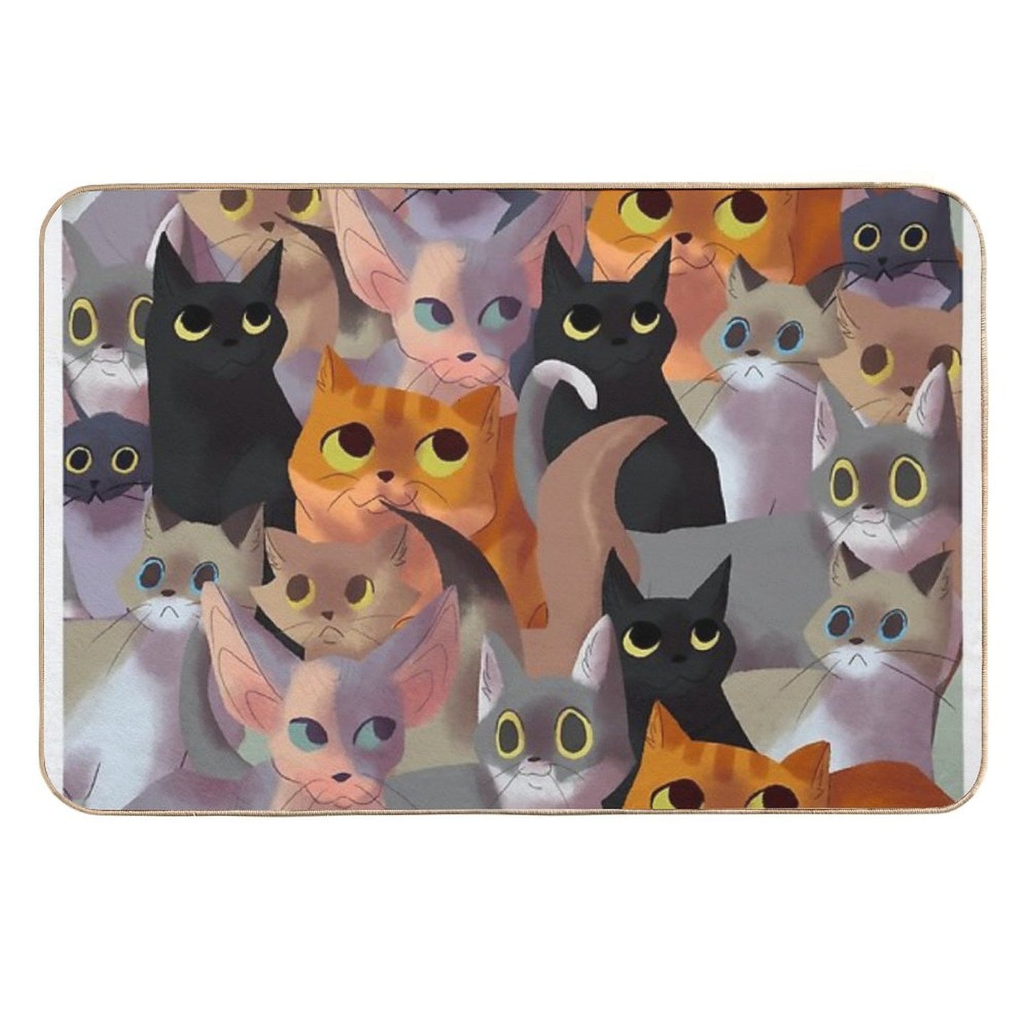 Lotsa Cats Absorbent Bath Mat