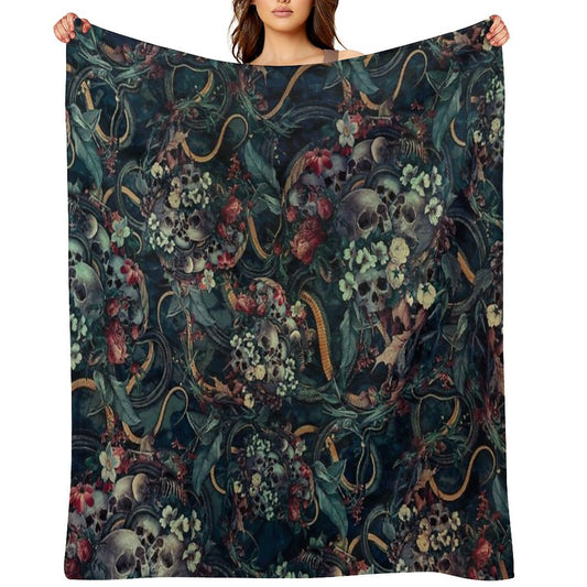 Skulls And Snakes Eco-conscious Throw Blanket