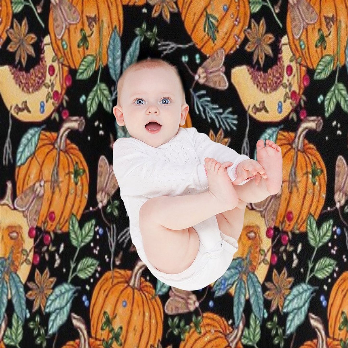 Magic Autumn Pumpkins Versatility Throw Blanket