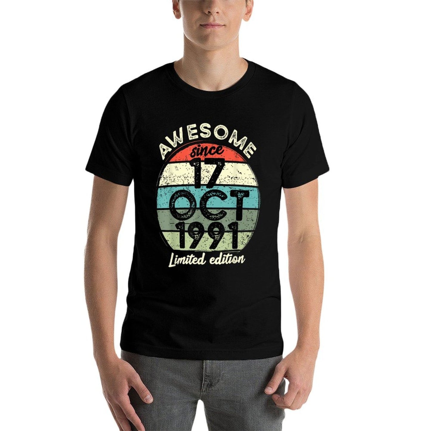 30 Year Old Birthday 17 October 1991 30th Birthday Affordable Price T-Shirt