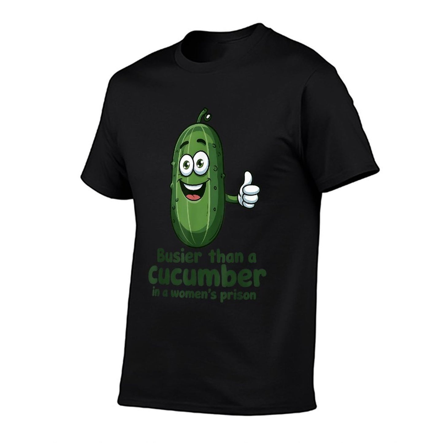 Funny Cucumber Womens Prison Adult Inappropriate Graphic Breathable T-Shirt