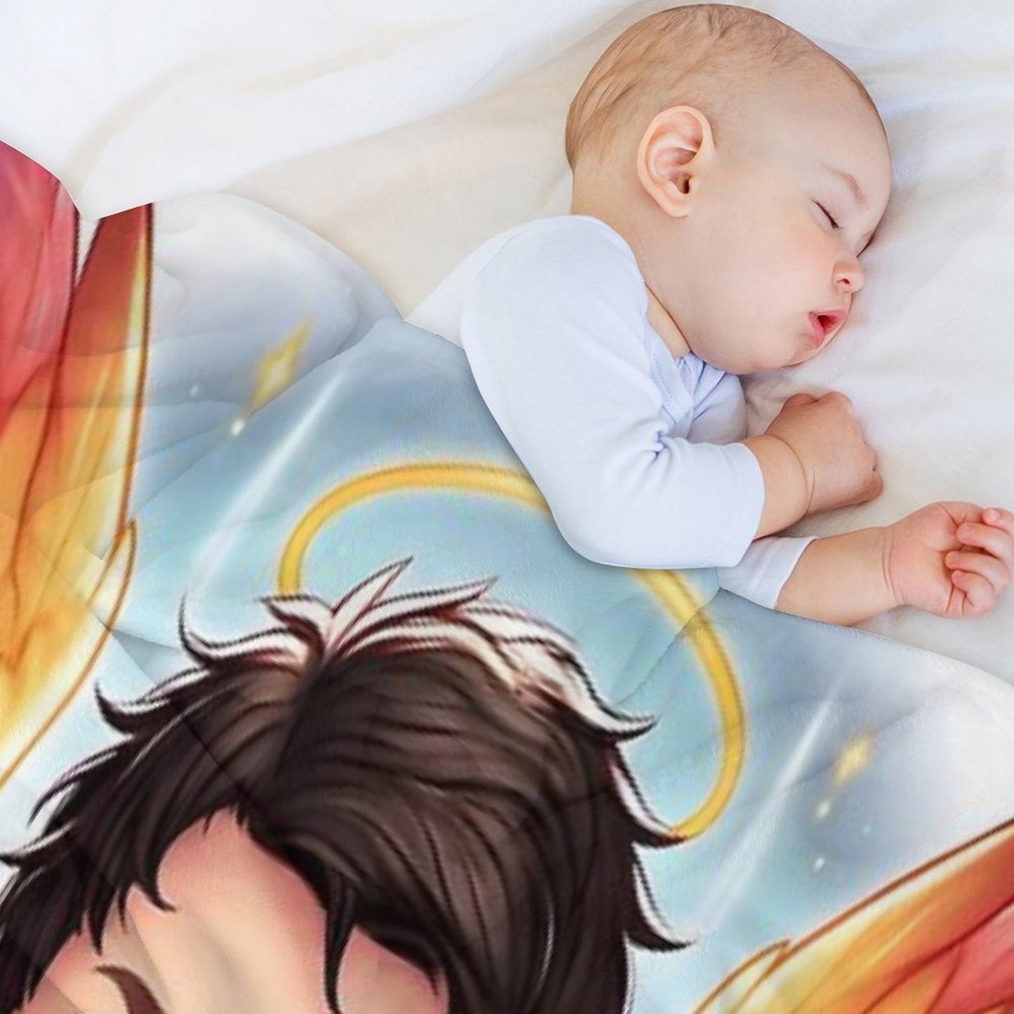 Rainbow Warrior Angel Premium Throw Blanket