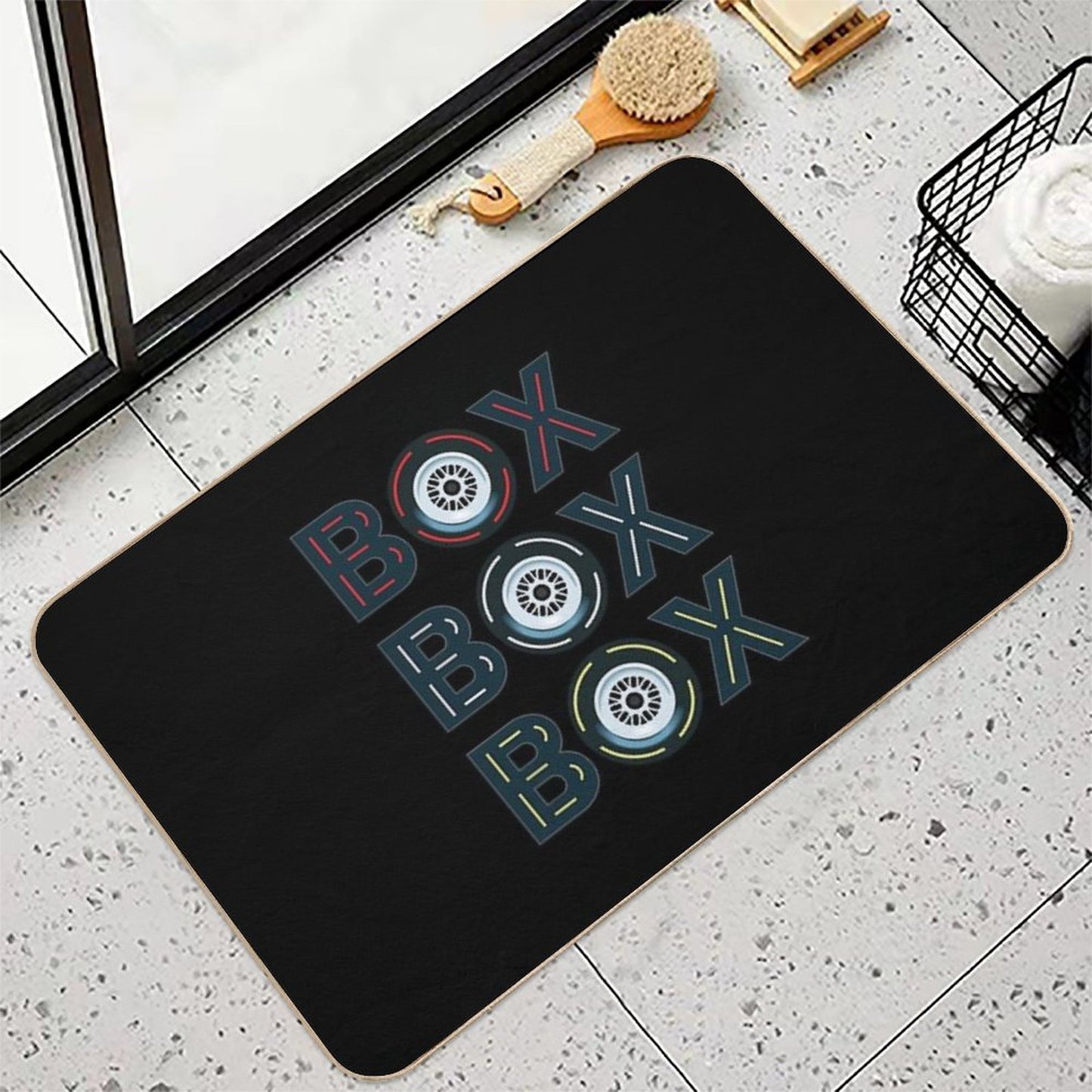 Box Box Box Radio Call To Pit Stop Rapid-Drying Bath Mat