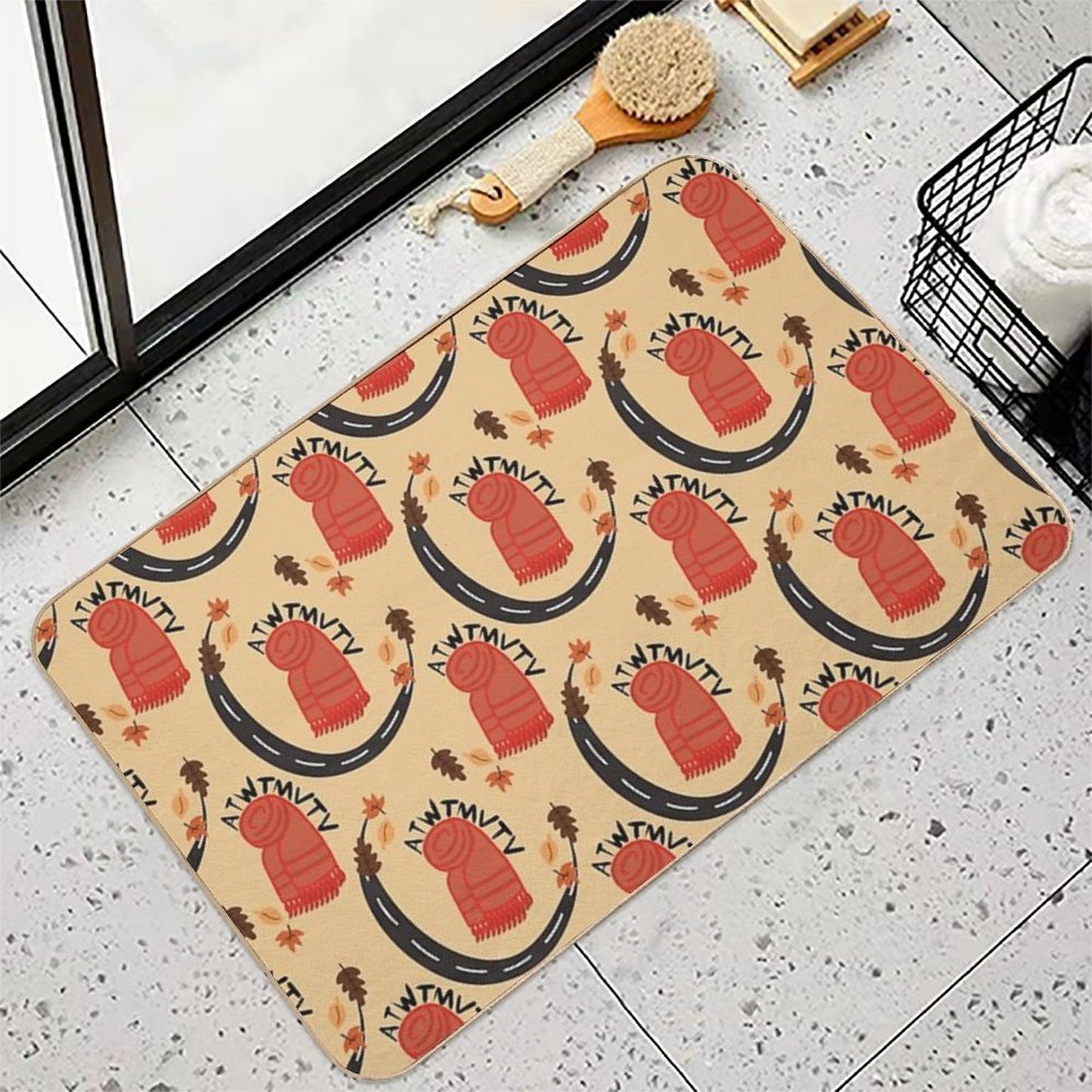 Deluxe ATWTMVTV Red Easy Maintenance Bath Mat