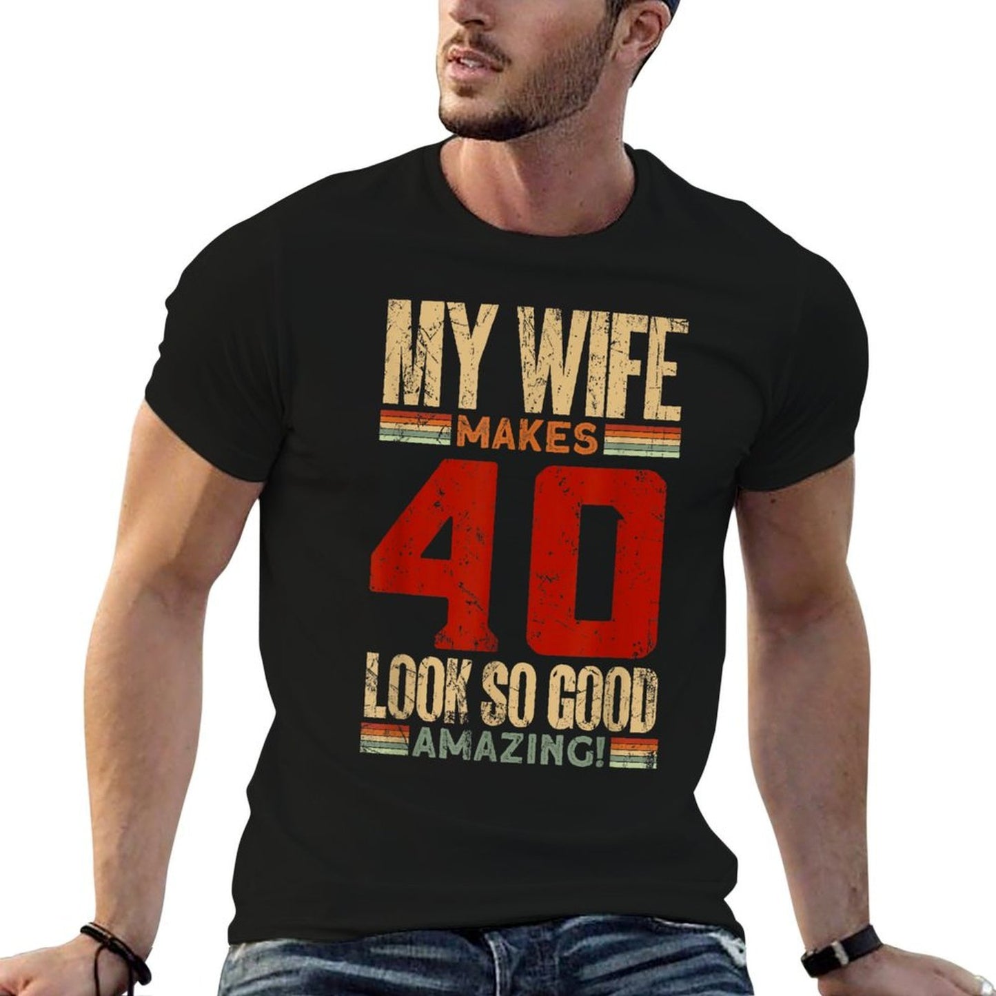 My Wife 40 Looks So Good Amazing -40 Years Old 40th Birthday Soft T-Shirt