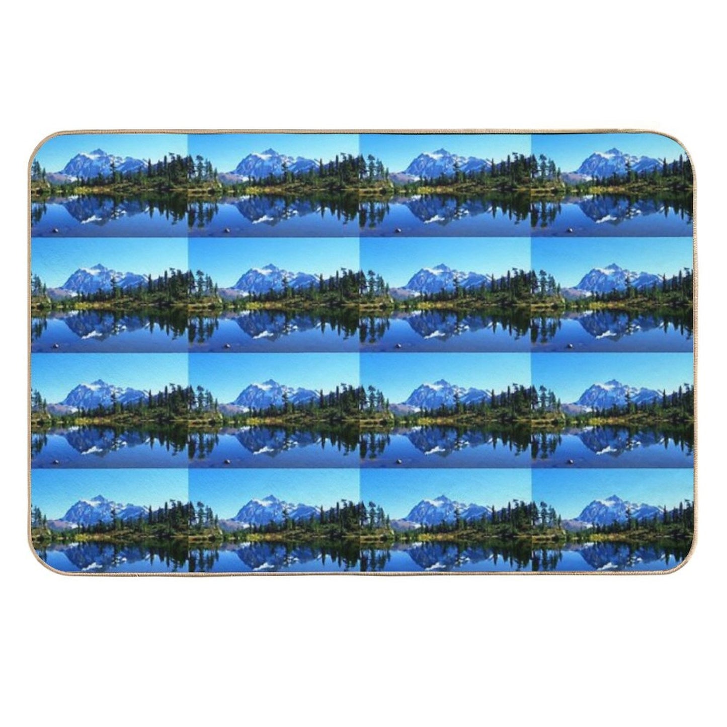 Mount Shuksan And Picture Lake in The Fall Slip-Resistant Bath Mat