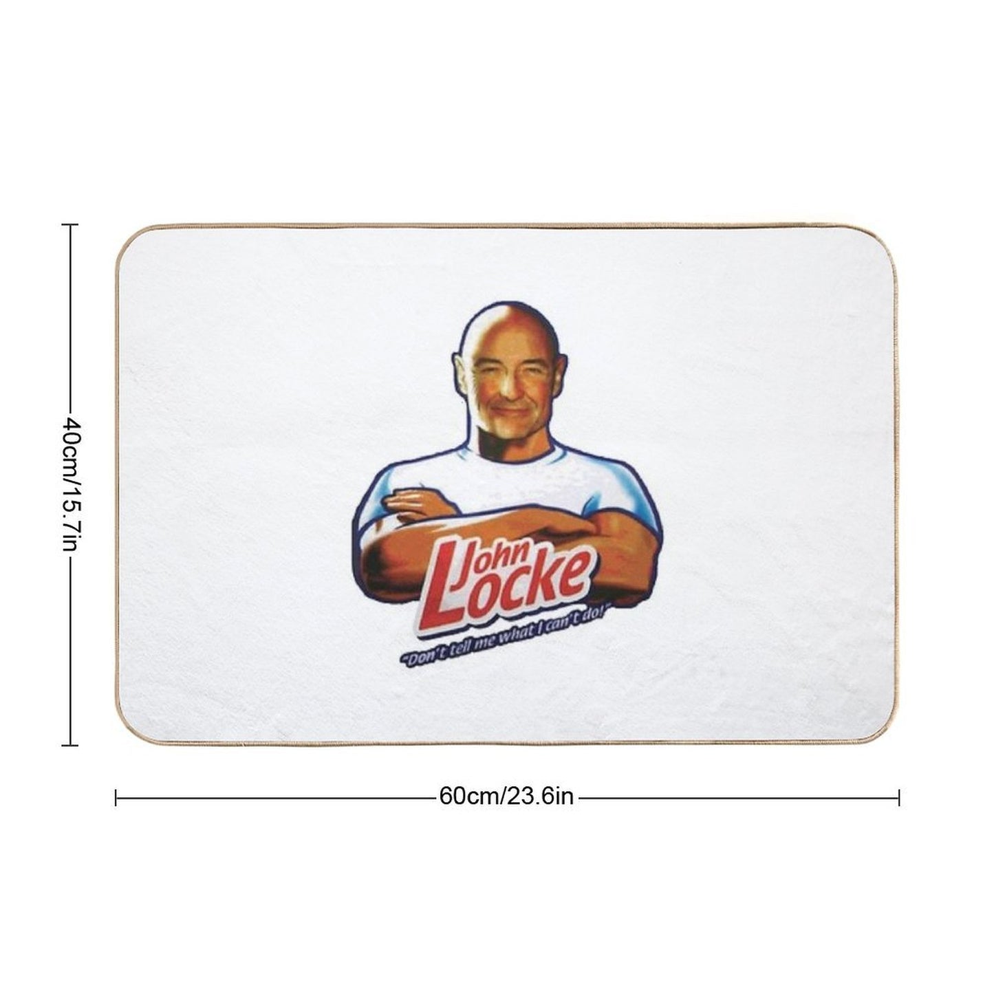 John Locke Lost Don't Tell Me What I Can't Do Absorbent Bath Mat