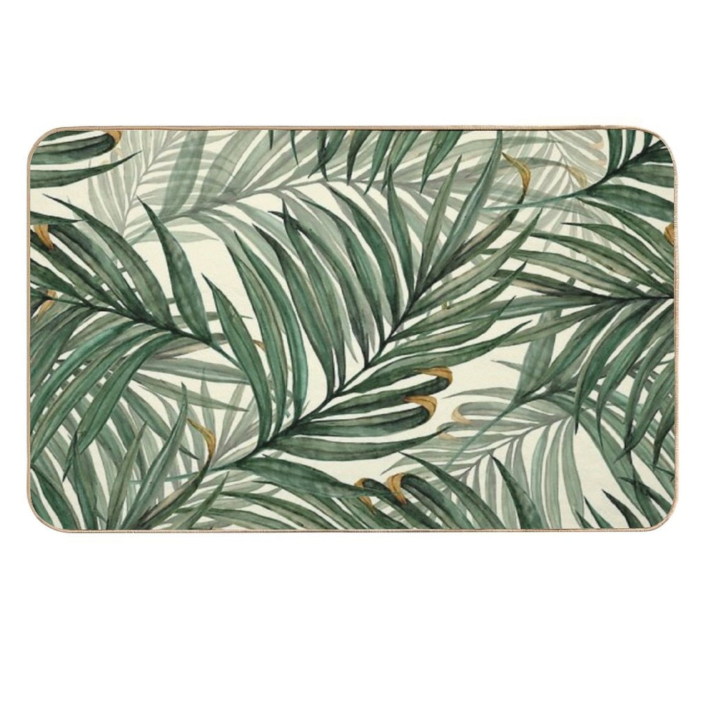 Palm Leaves Fade-Resistant Bath Mat