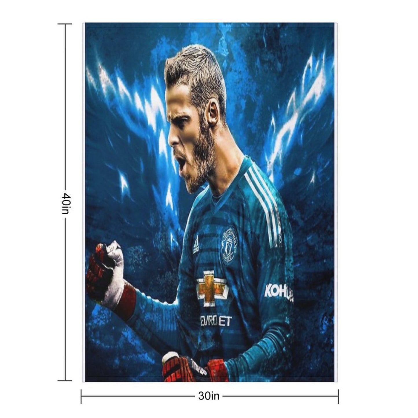 David De Gea Wrinkle-free Throw Blanket